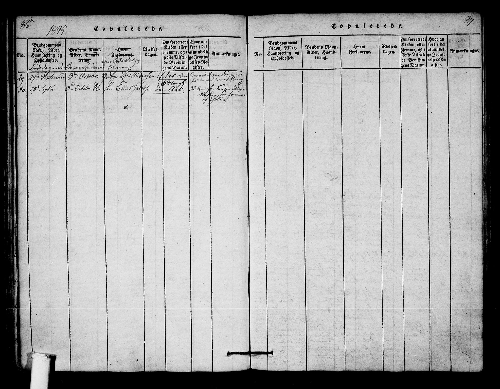 Borre kirkebøker, AV/SAKO-A-338/F/Fa/L0004: Parish register (official) no. I 4, 1815-1845, p. 86-87