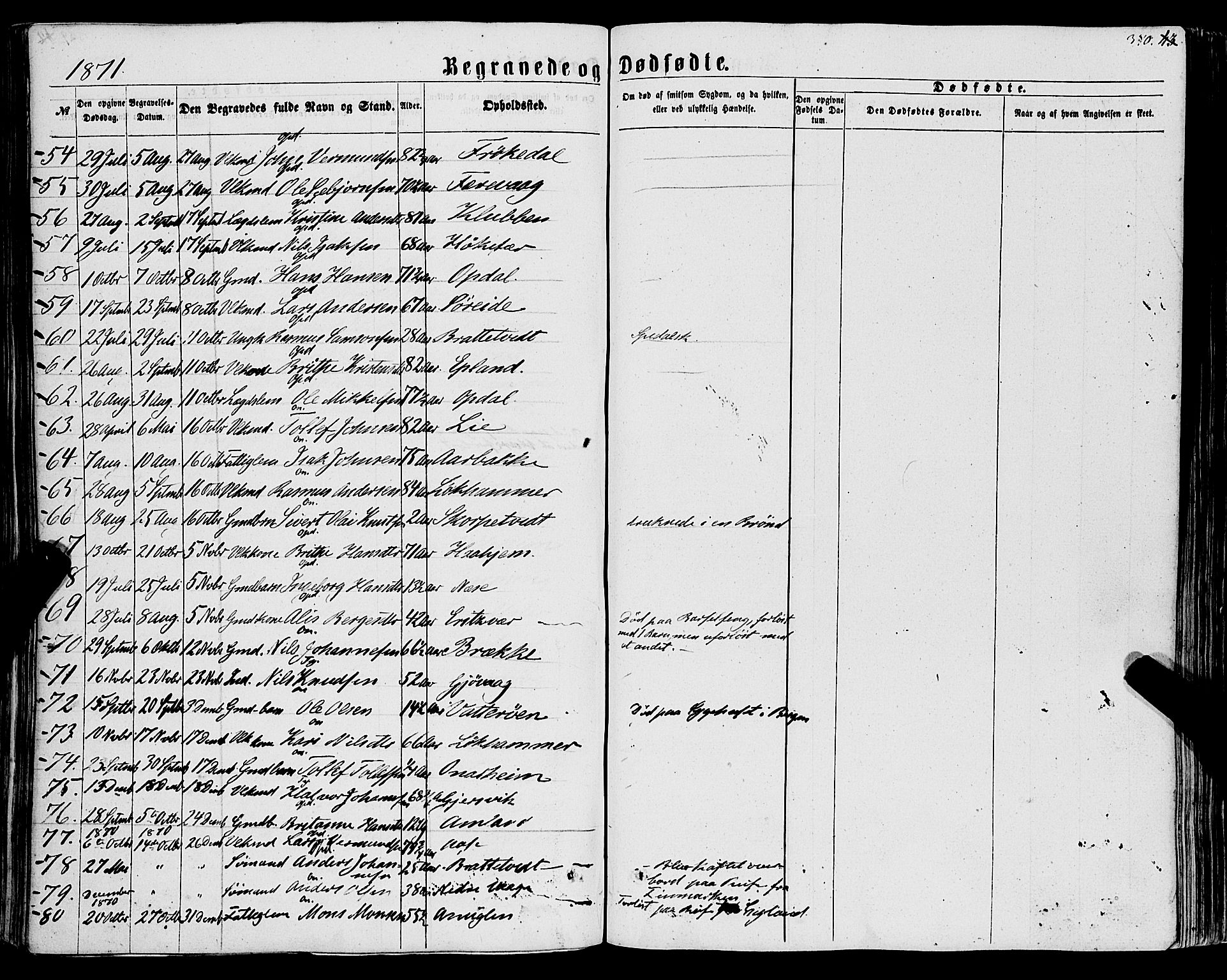 Tysnes sokneprestembete, SAB/A-78601/H/Haa: Parish register (official) no. A 11, 1860-1871, p. 340