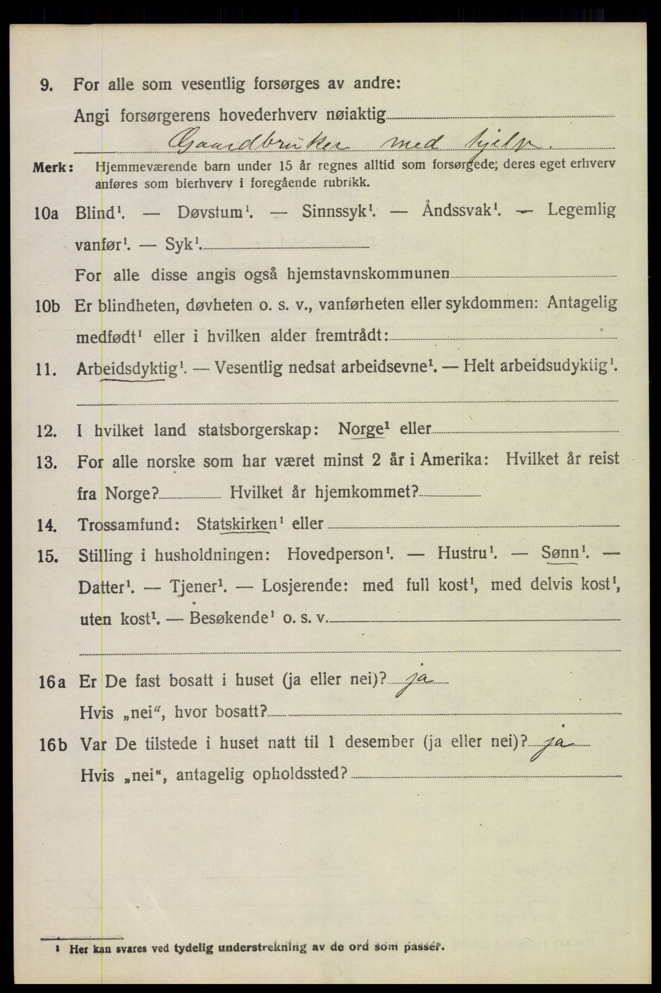 SAH, 1920 census for Tolga, 1920, p. 4726