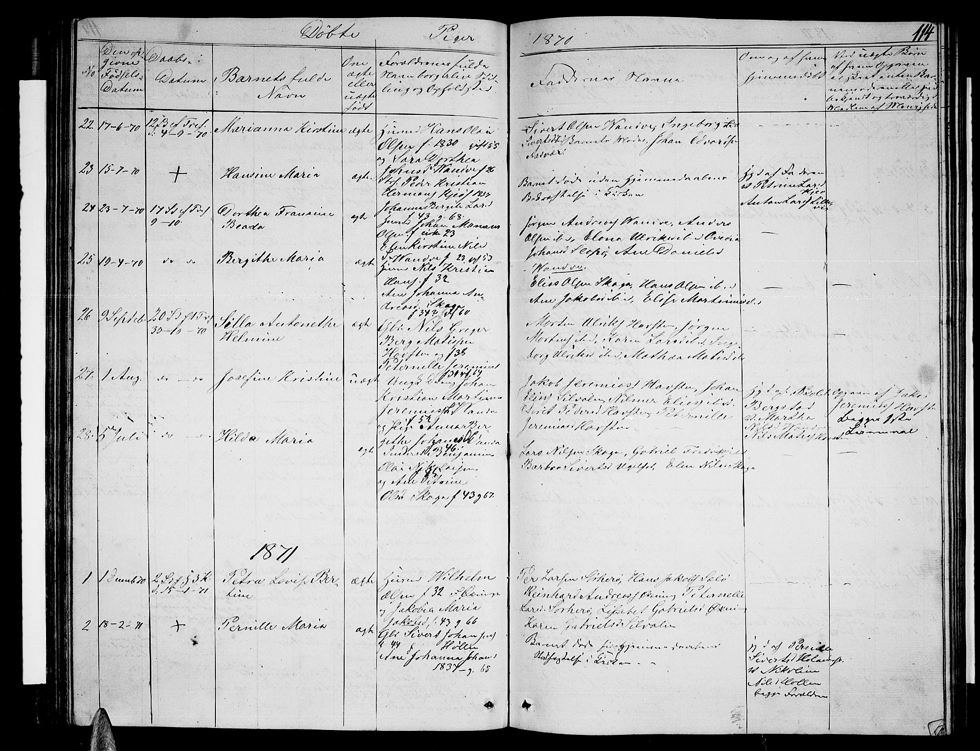 Ministerialprotokoller, klokkerbøker og fødselsregistre - Nordland, AV/SAT-A-1459/834/L0512: Parish register (copy) no. 834C03, 1862-1877, p. 114