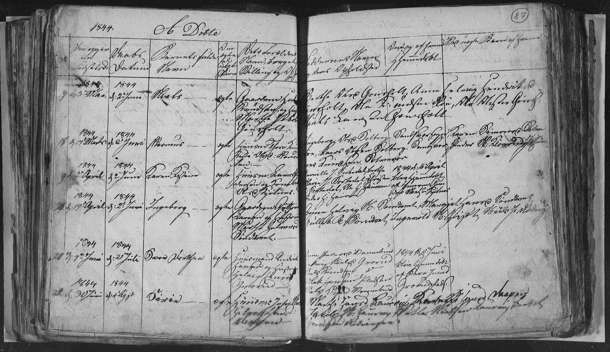 Siljan kirkebøker, SAKO/A-300/G/Ga/L0001: Parish register (copy) no. 1, 1827-1847, p. 87