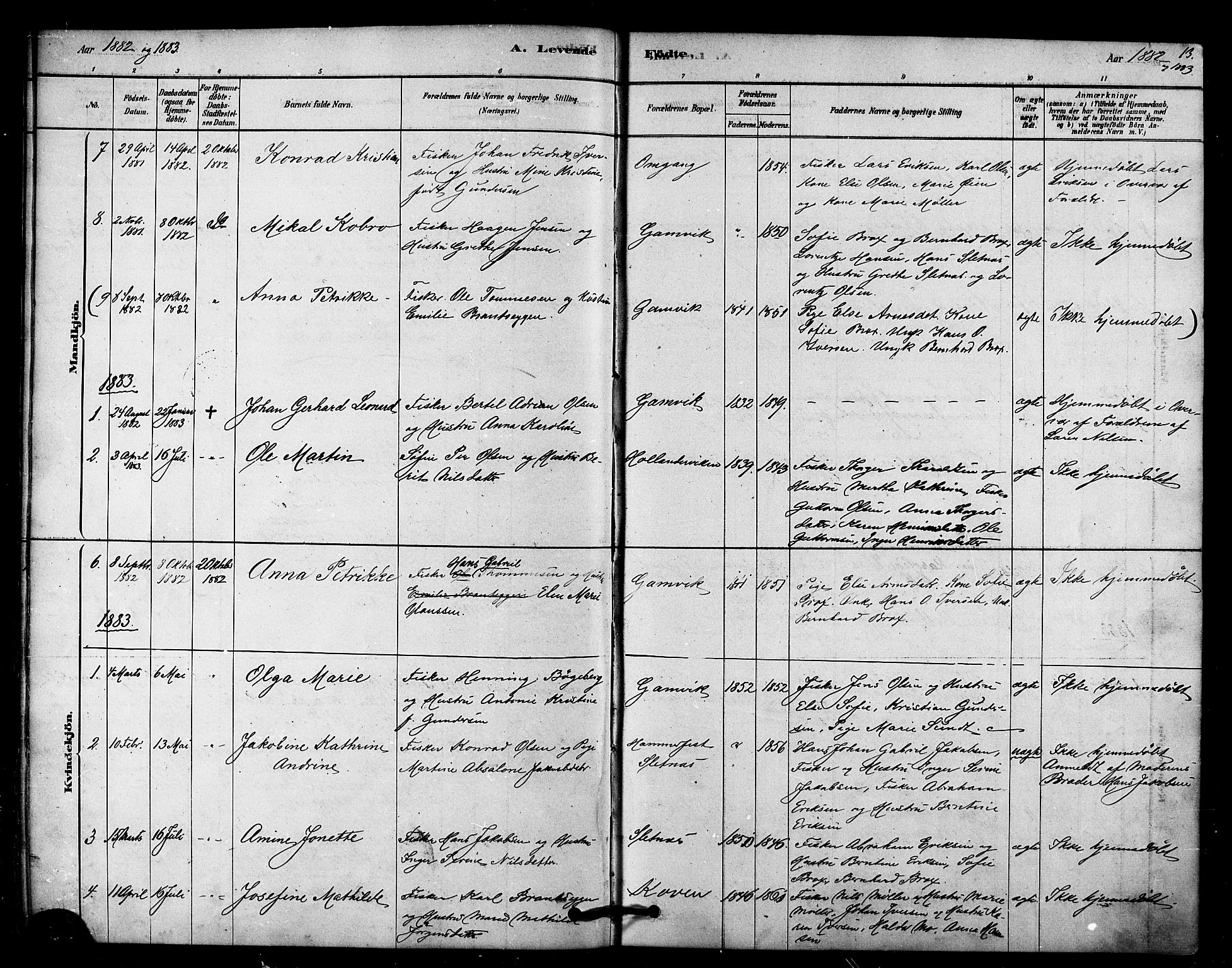 Tana sokneprestkontor, SATØ/S-1334/H/Ha/L0003kirke: Parish register (official) no. 3, 1878-1892, p. 13