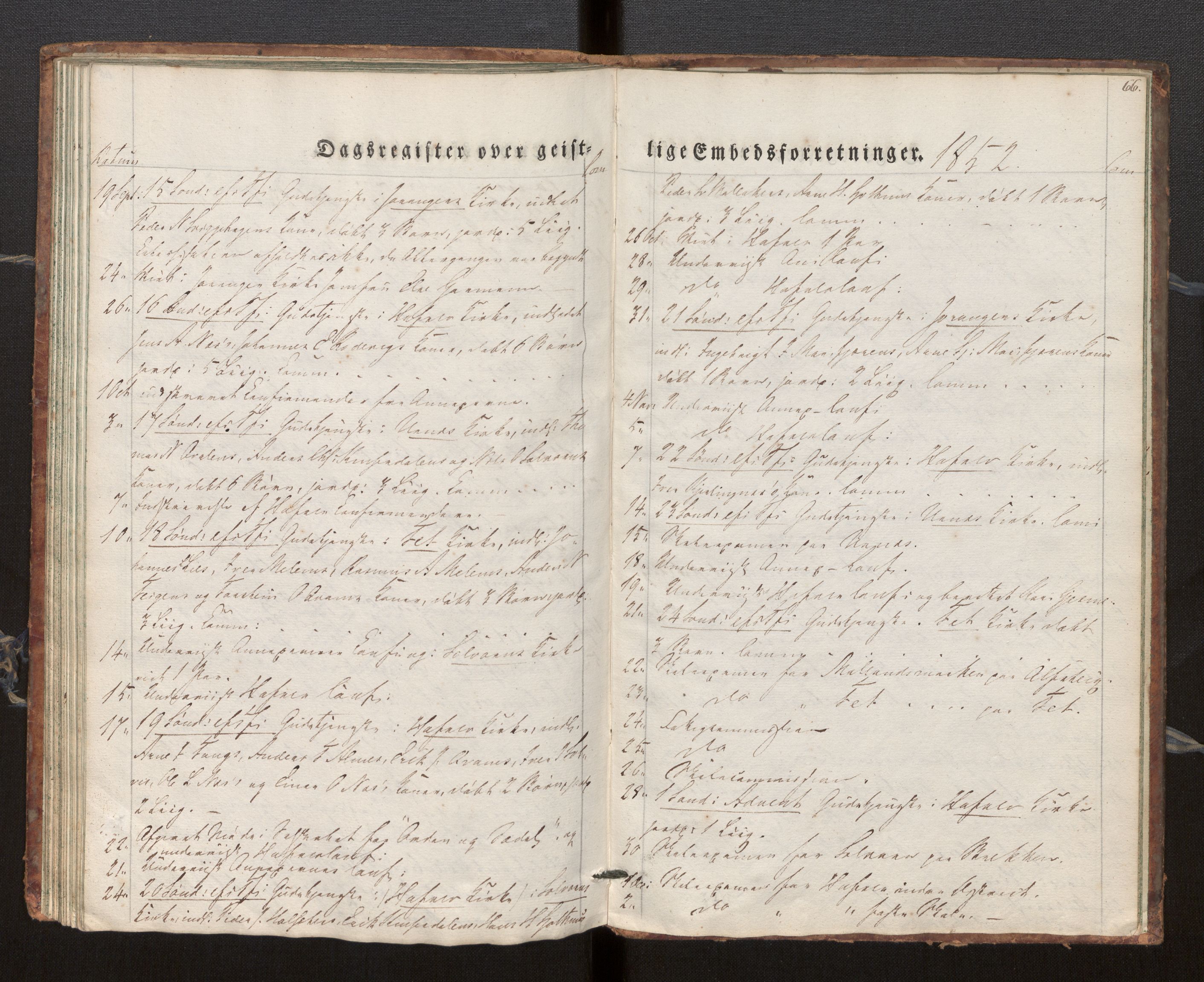Hafslo sokneprestembete, SAB/A-80301/H/Haa/Haaf/L0001: Diary records no. F 1, 1834-1854, p. 66
