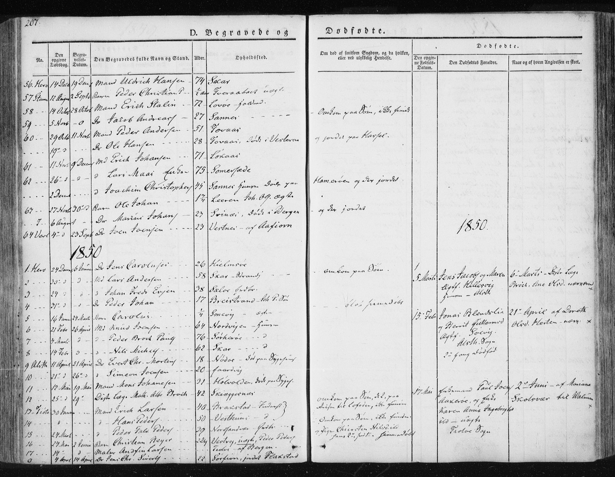 Ministerialprotokoller, klokkerbøker og fødselsregistre - Nordland, AV/SAT-A-1459/830/L0447: Parish register (official) no. 830A11, 1831-1854, p. 207