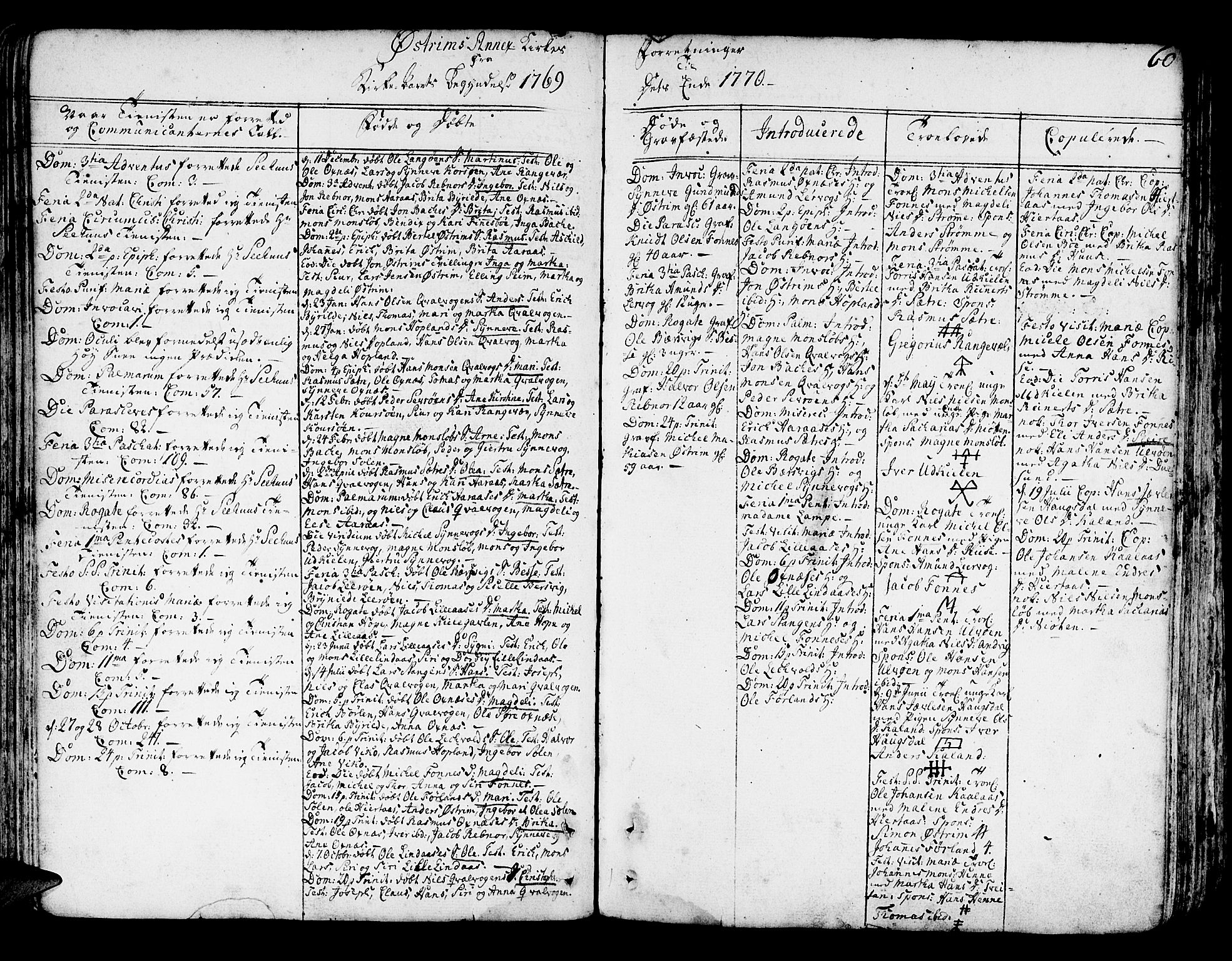 Lindås Sokneprestembete, AV/SAB-A-76701/H/Haa/Haaa/L0004: Parish register (official) no. A 4, 1764-1791, p. 60