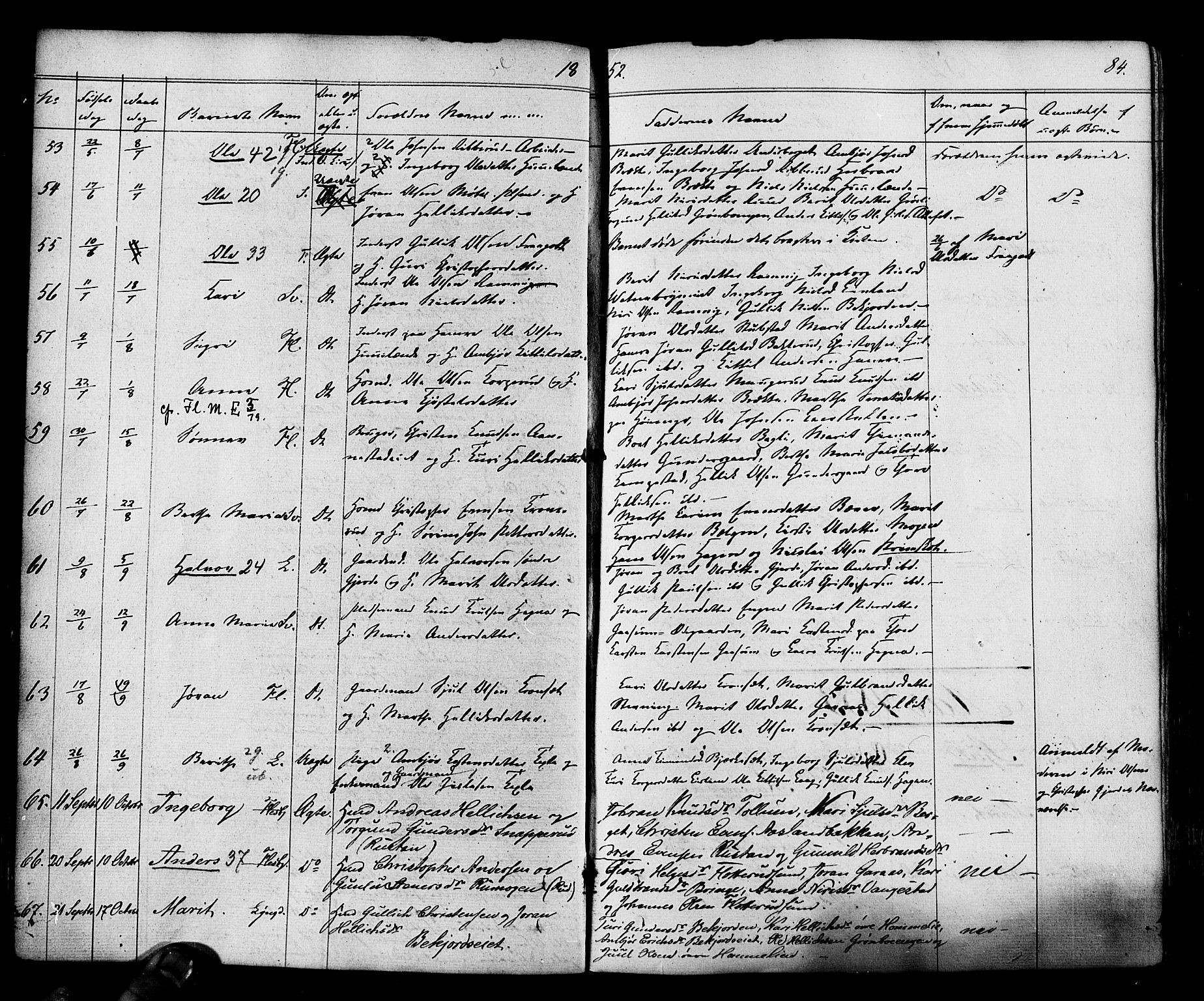 Flesberg kirkebøker, AV/SAKO-A-18/F/Fa/L0006: Parish register (official) no. I 6, 1834-1860, p. 84