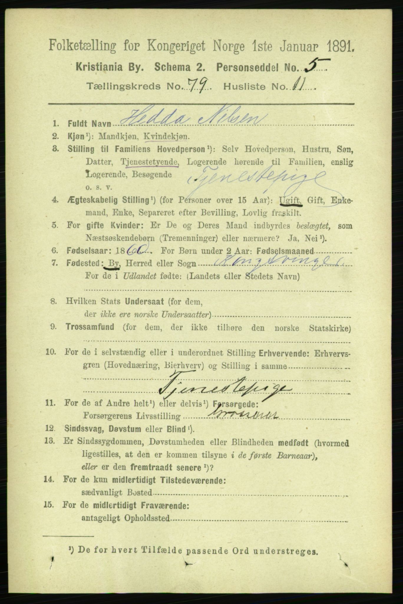 RA, 1891 census for 0301 Kristiania, 1891, p. 41225