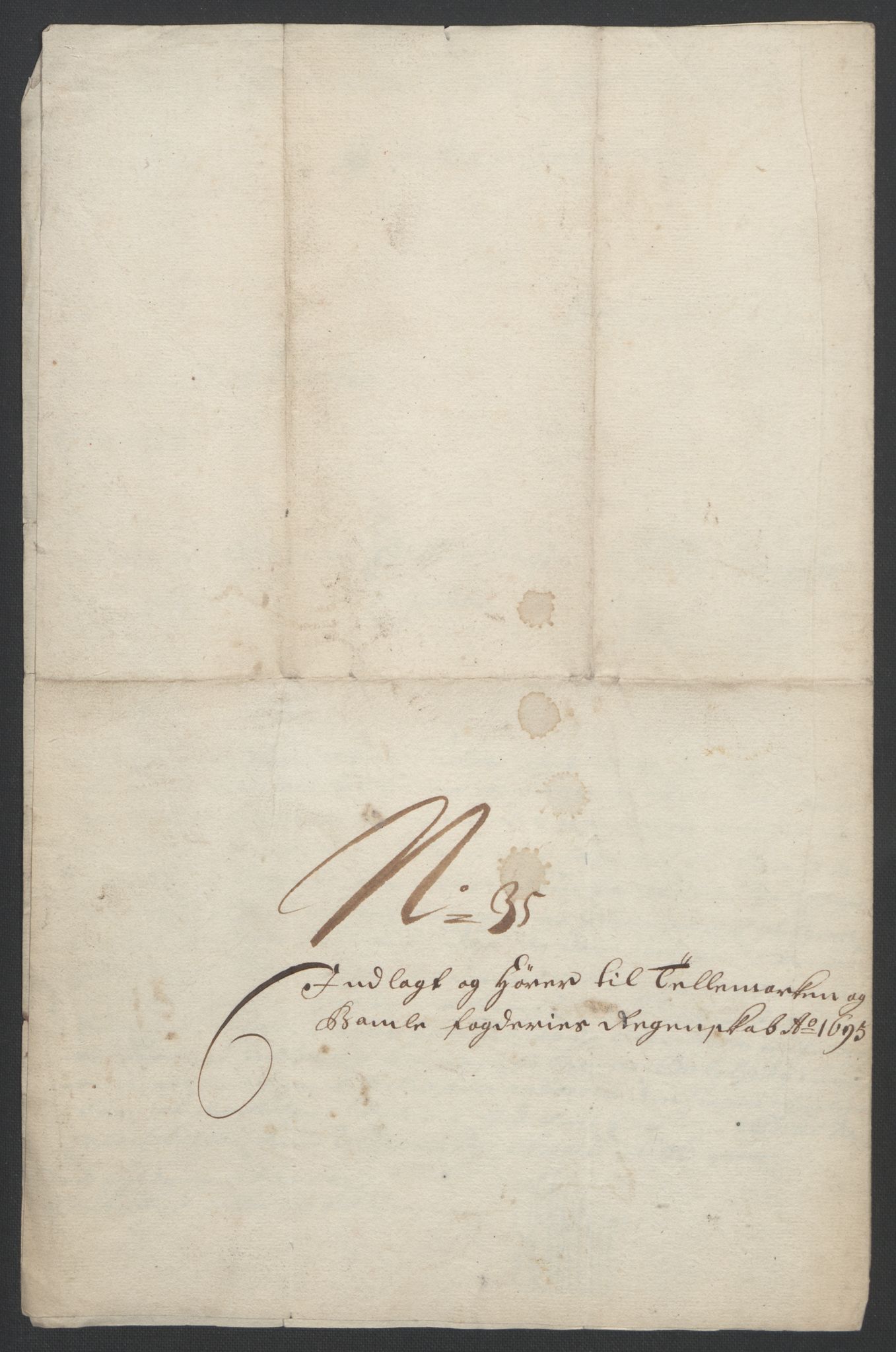 Rentekammeret inntil 1814, Reviderte regnskaper, Fogderegnskap, AV/RA-EA-4092/R36/L2093: Fogderegnskap Øvre og Nedre Telemark og Bamble, 1695, p. 533