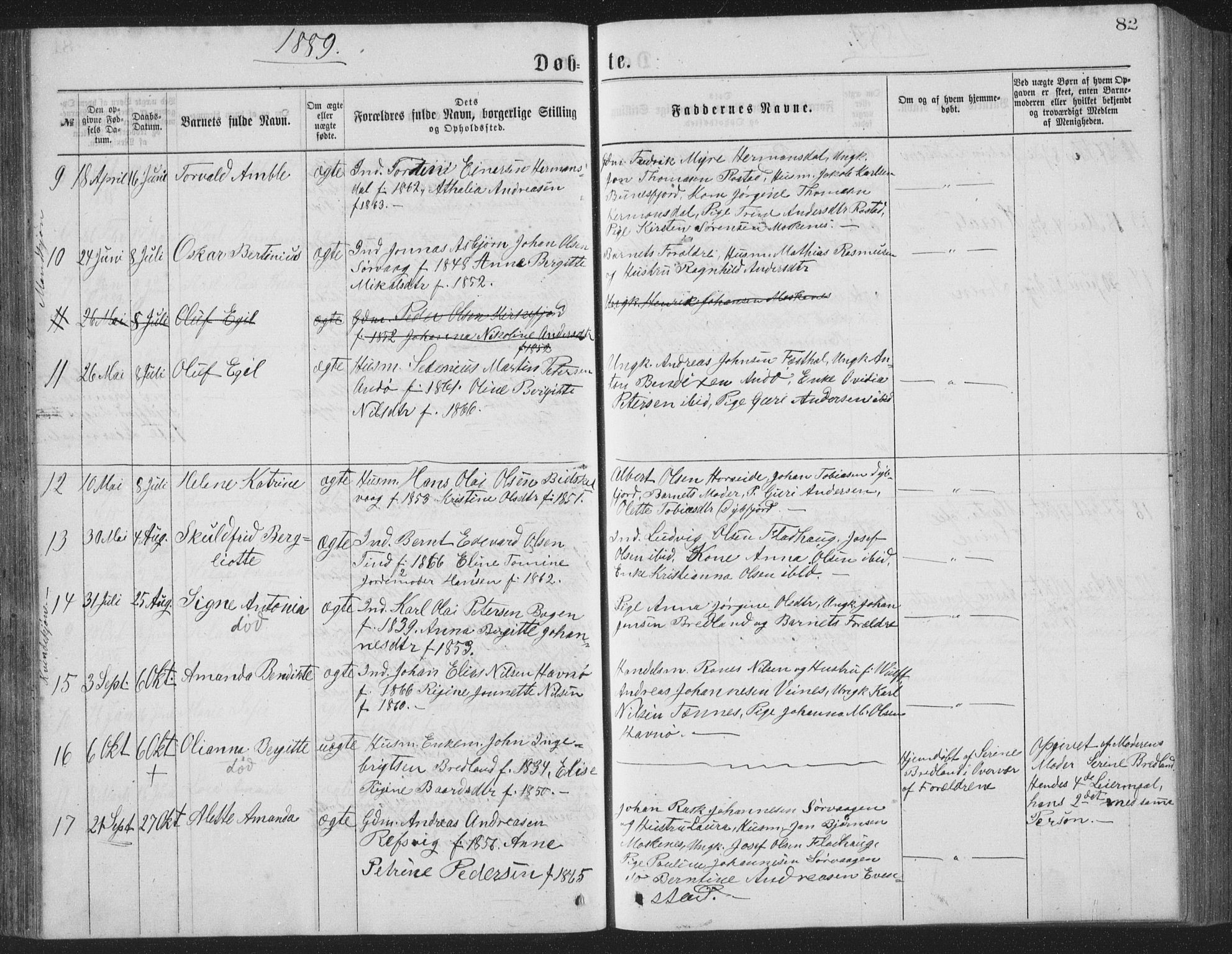 Ministerialprotokoller, klokkerbøker og fødselsregistre - Nordland, AV/SAT-A-1459/886/L1225: Parish register (copy) no. 886C02, 1874-1896, p. 82