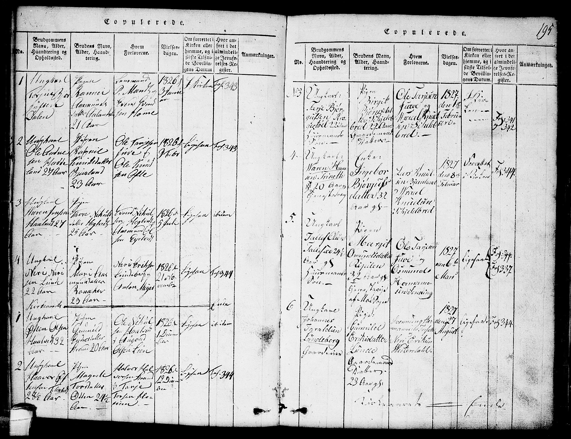 Lårdal kirkebøker, AV/SAKO-A-284/G/Ga/L0001: Parish register (copy) no. I 1, 1815-1861, p. 195