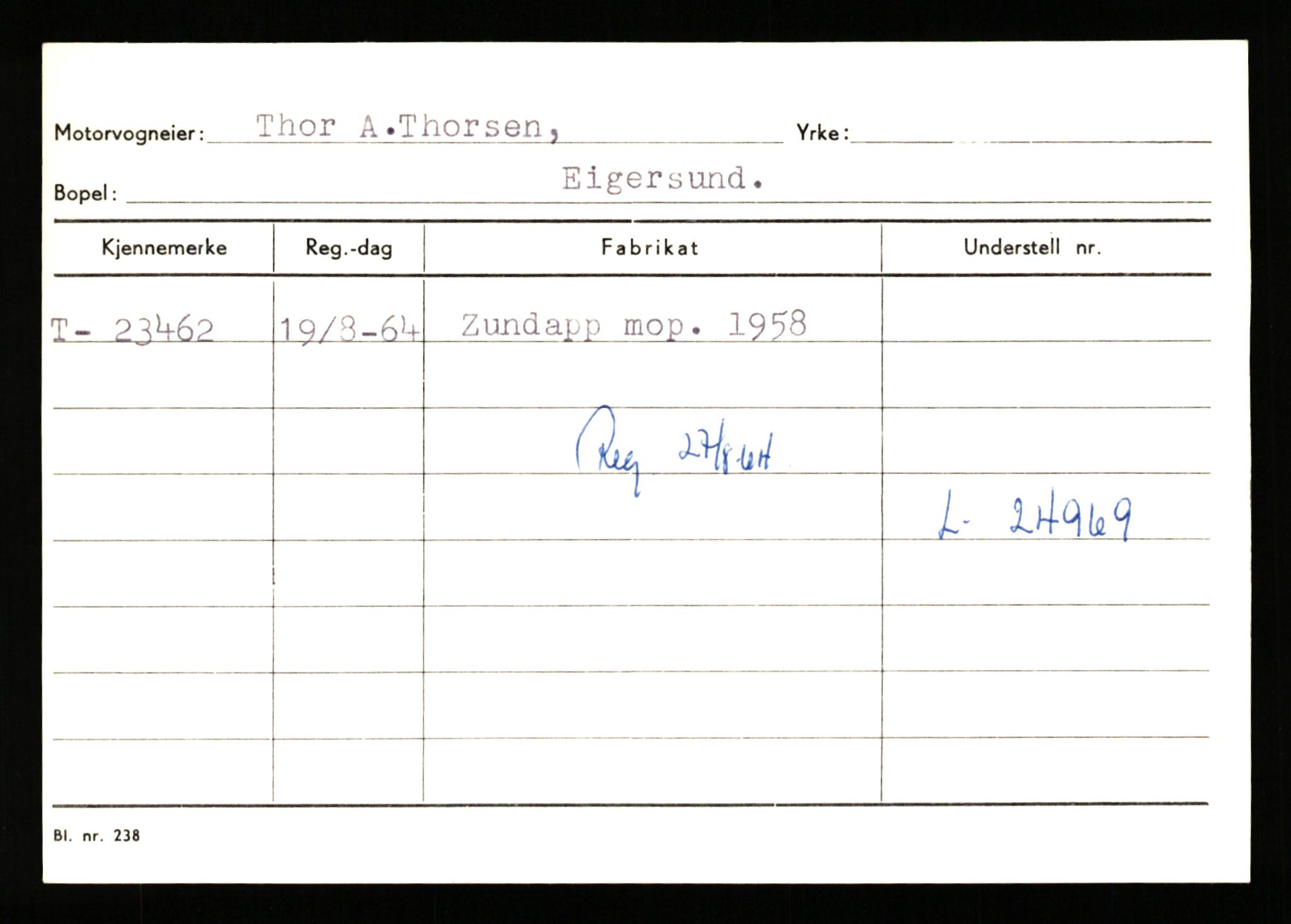 Stavanger trafikkstasjon, SAST/A-101942/0/G/L0005: Registreringsnummer: 23000 - 34245, 1930-1971, p. 145