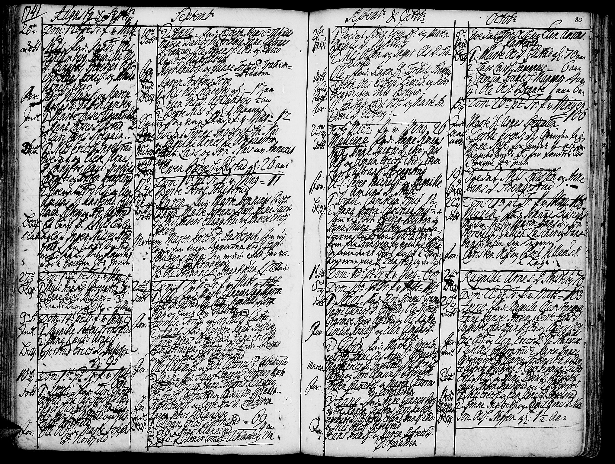 Vinger prestekontor, SAH/PREST-024/H/Ha/Haa/L0002: Parish register (official) no. 2, 1730-1751, p. 80