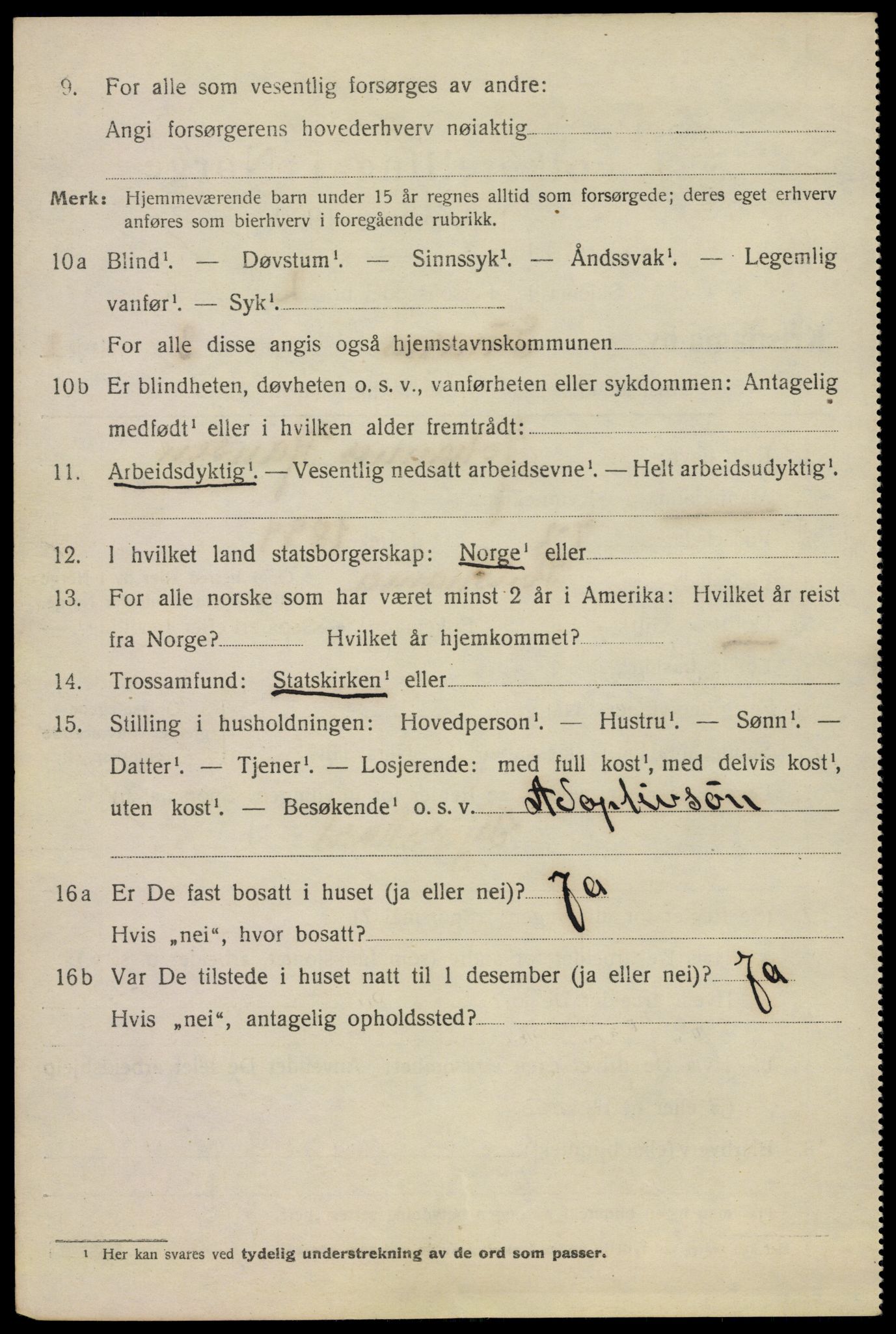 SAO, 1920 census for Kristiania, 1920, p. 261072