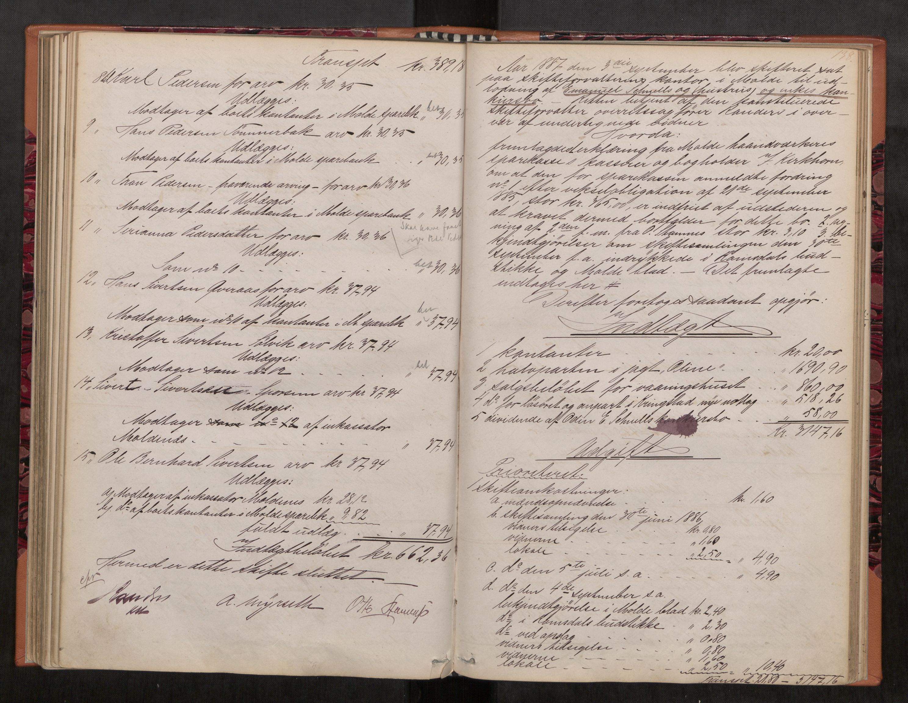 Molde byfogd, AV/SAT-A-0025/3/3Ab/L0002: Skifteutlodningsprotokoll, 1867-1903, p. 138