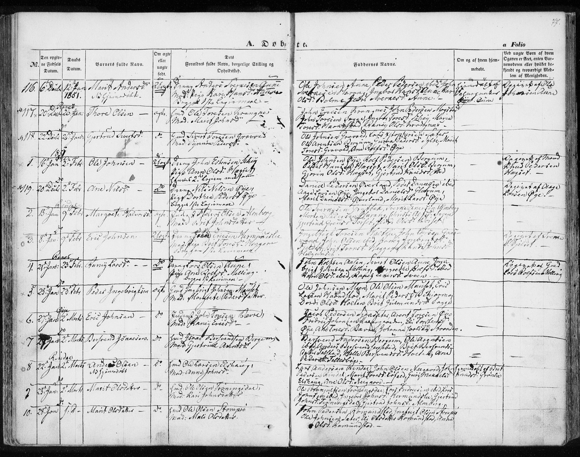 Ministerialprotokoller, klokkerbøker og fødselsregistre - Møre og Romsdal, AV/SAT-A-1454/595/L1043: Parish register (official) no. 595A05, 1843-1851, p. 77