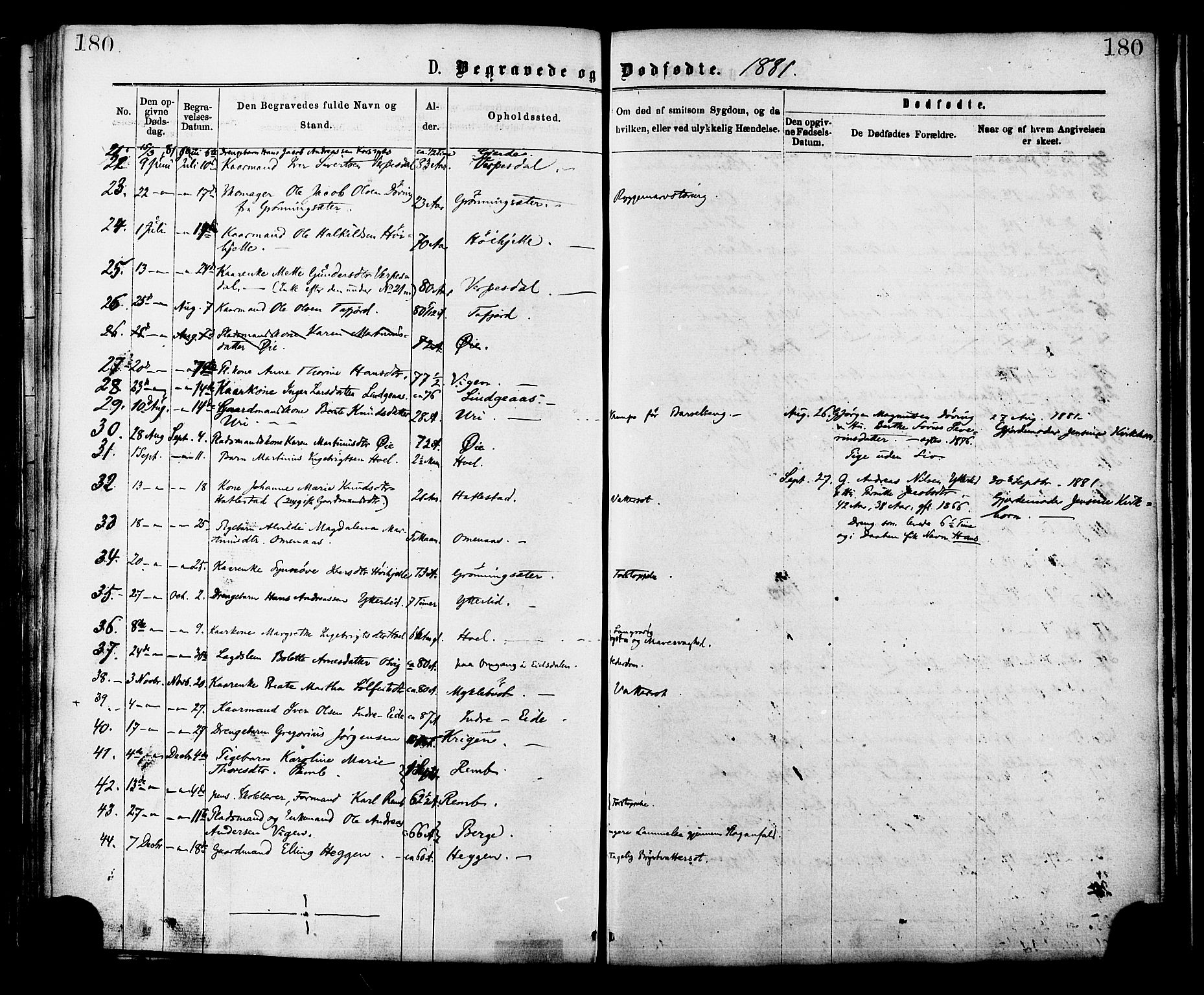 Ministerialprotokoller, klokkerbøker og fødselsregistre - Møre og Romsdal, SAT/A-1454/519/L0254: Parish register (official) no. 519A13, 1868-1883, p. 180