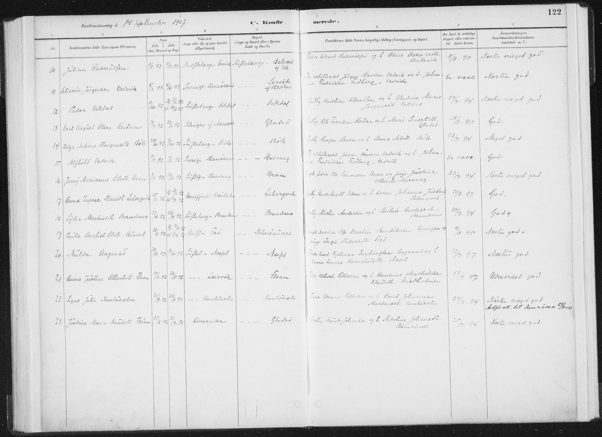 Ministerialprotokoller, klokkerbøker og fødselsregistre - Nord-Trøndelag, SAT/A-1458/771/L0597: Parish register (official) no. 771A04, 1885-1910, p. 122