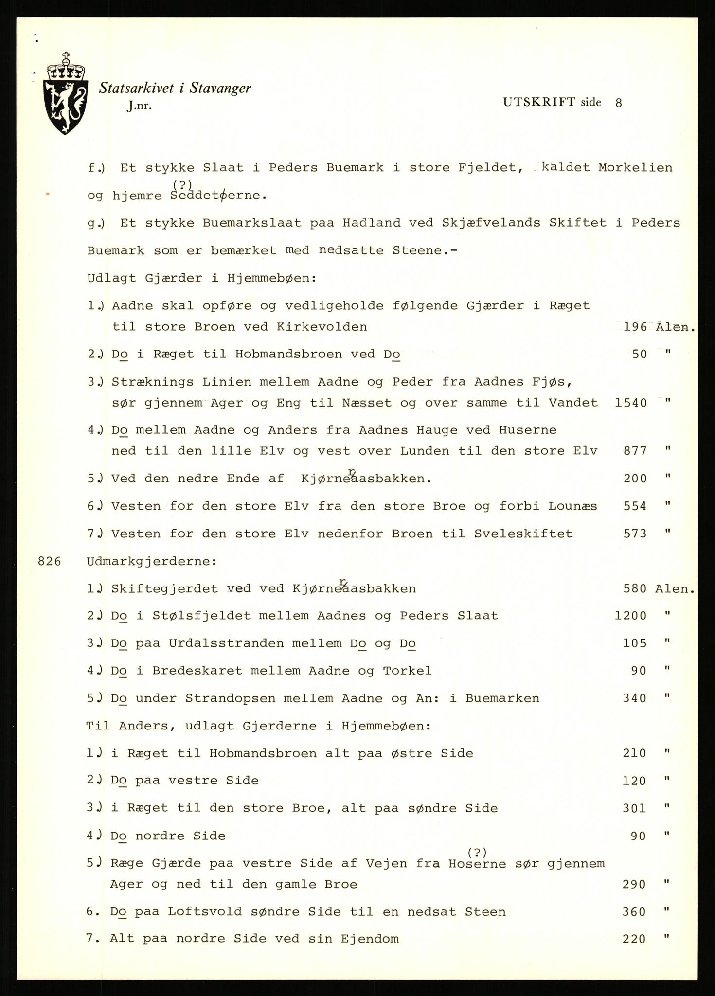 Statsarkivet i Stavanger, SAST/A-101971/03/Y/Yj/L0094: Avskrifter sortert etter gårdsnavn: Vetrhus - Vik i Nerstrand, 1750-1930, p. 480