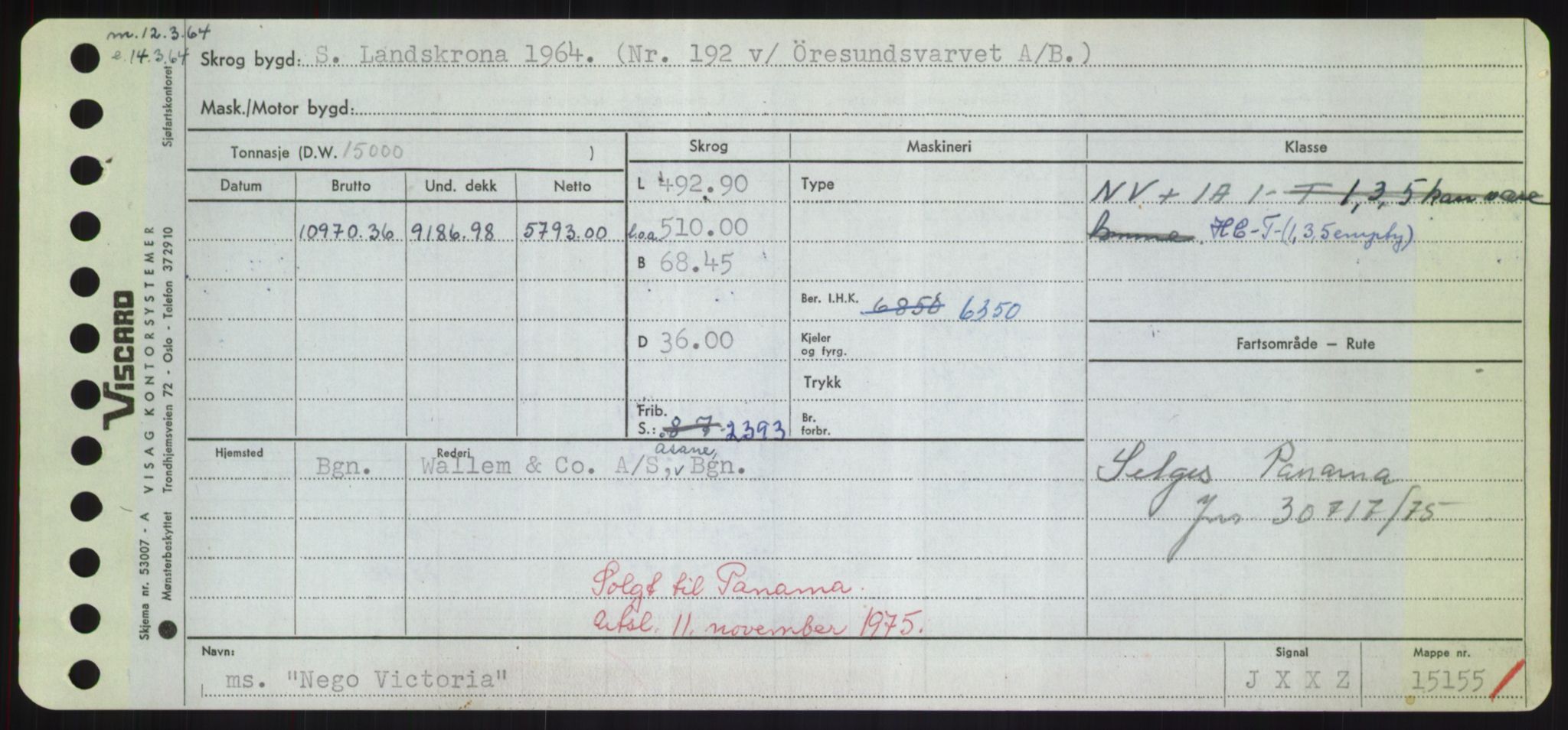 Sjøfartsdirektoratet med forløpere, Skipsmålingen, RA/S-1627/H/Hd/L0026: Fartøy, N-Norhol, p. 89