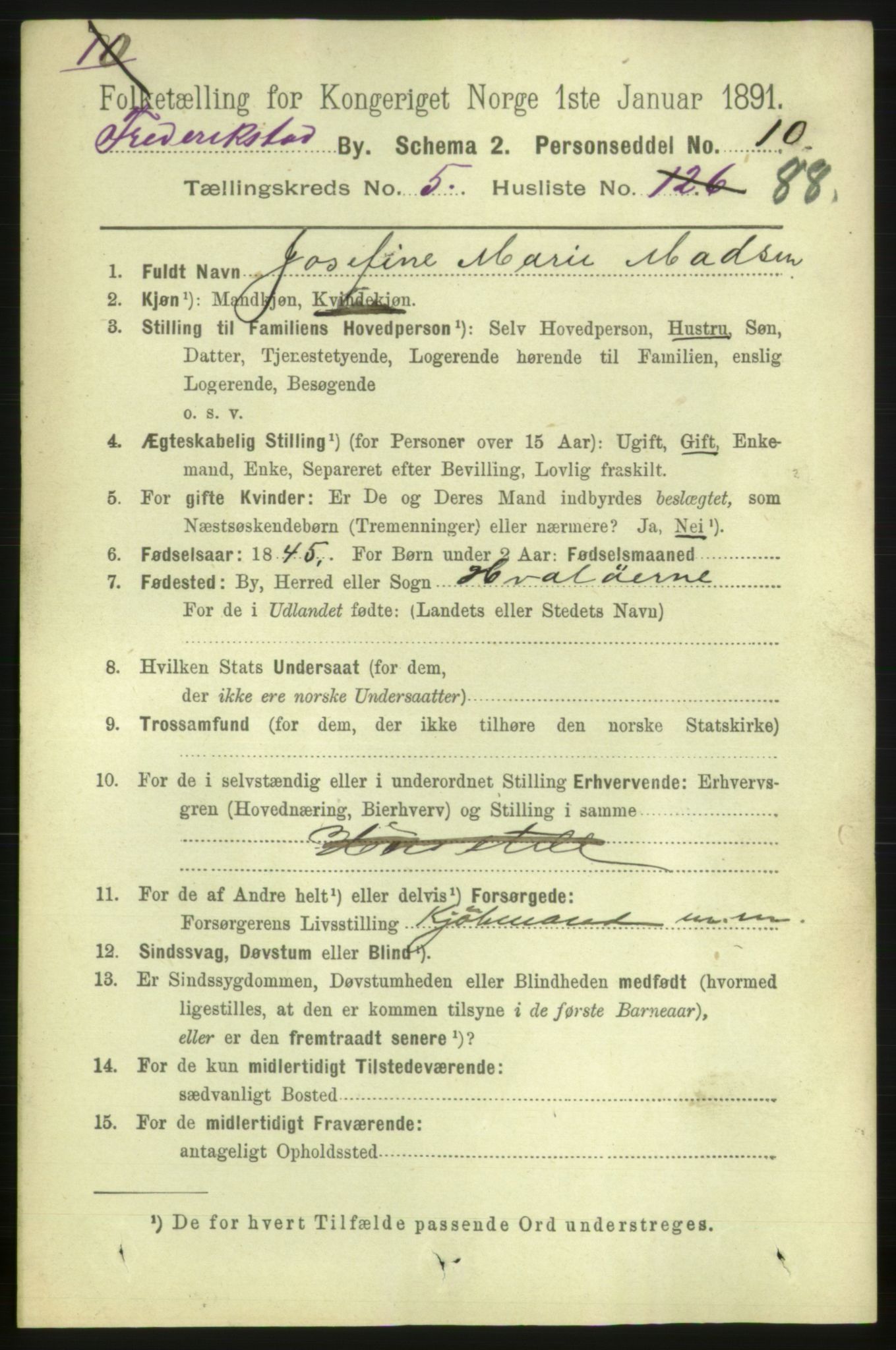 RA, 1891 census for 0103 Fredrikstad, 1891, p. 7656