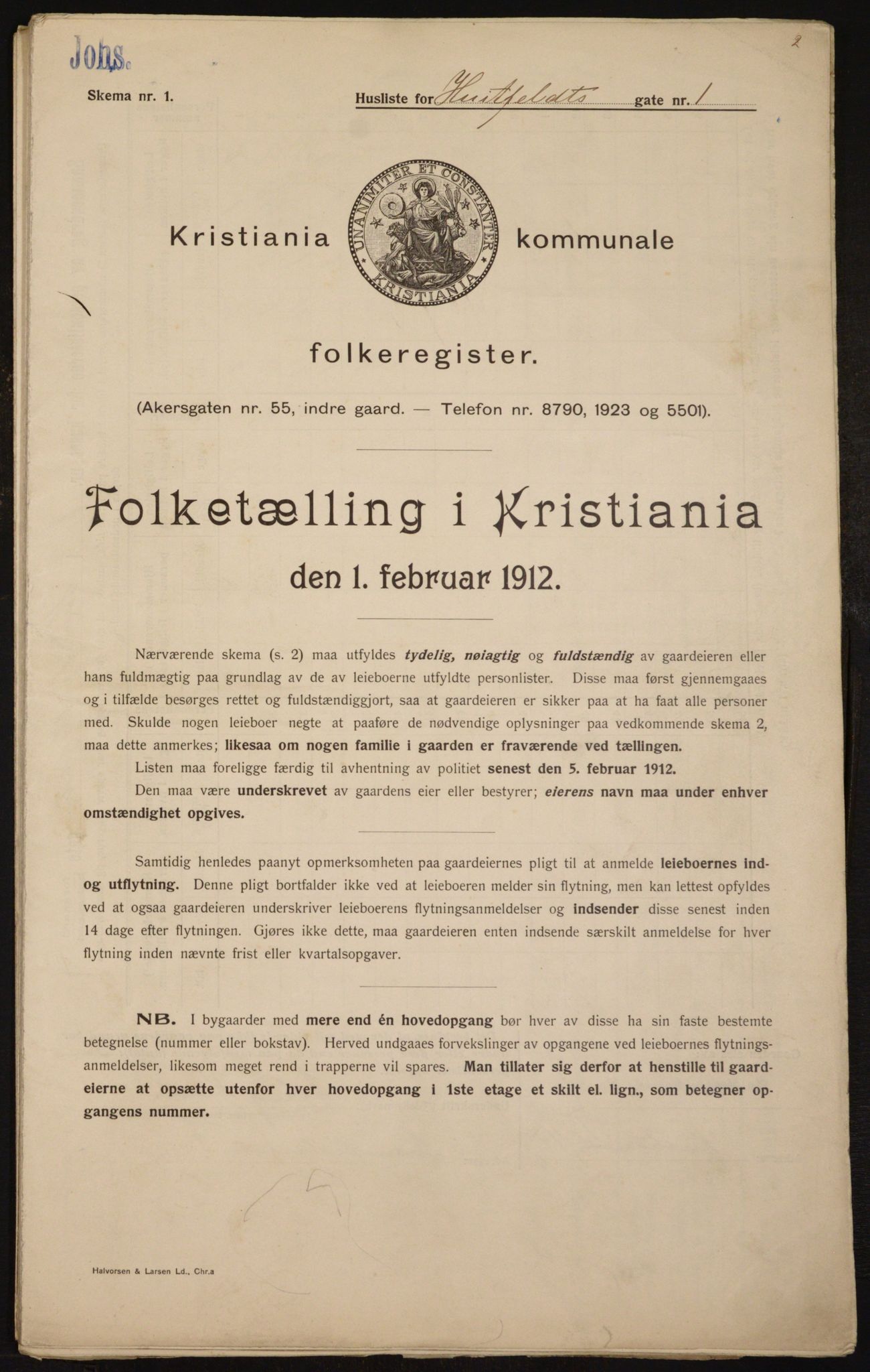 OBA, Municipal Census 1912 for Kristiania, 1912, p. 41920