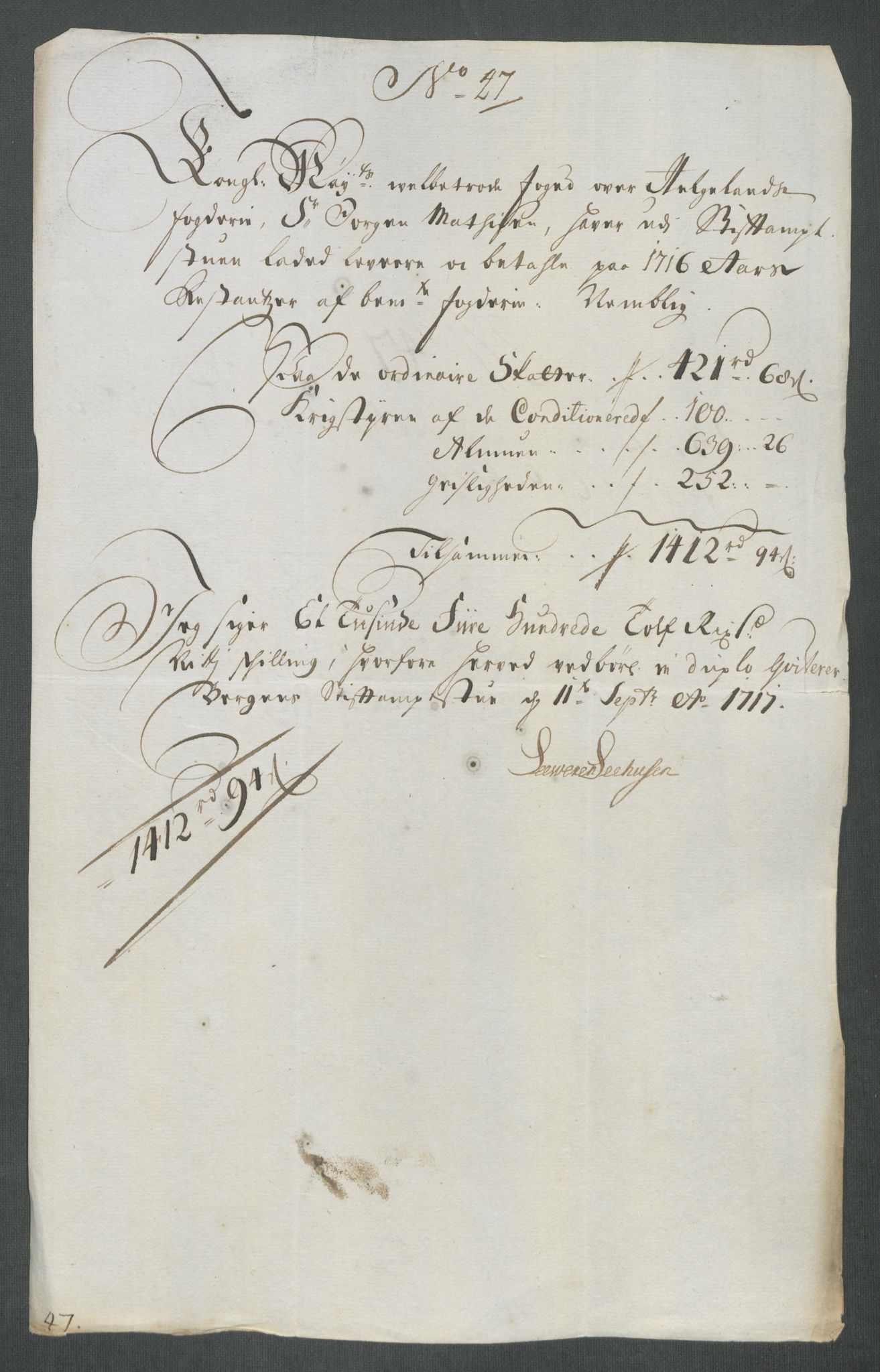 Rentekammeret inntil 1814, Reviderte regnskaper, Fogderegnskap, AV/RA-EA-4092/R65/L4515: Fogderegnskap Helgeland, 1717, p. 340