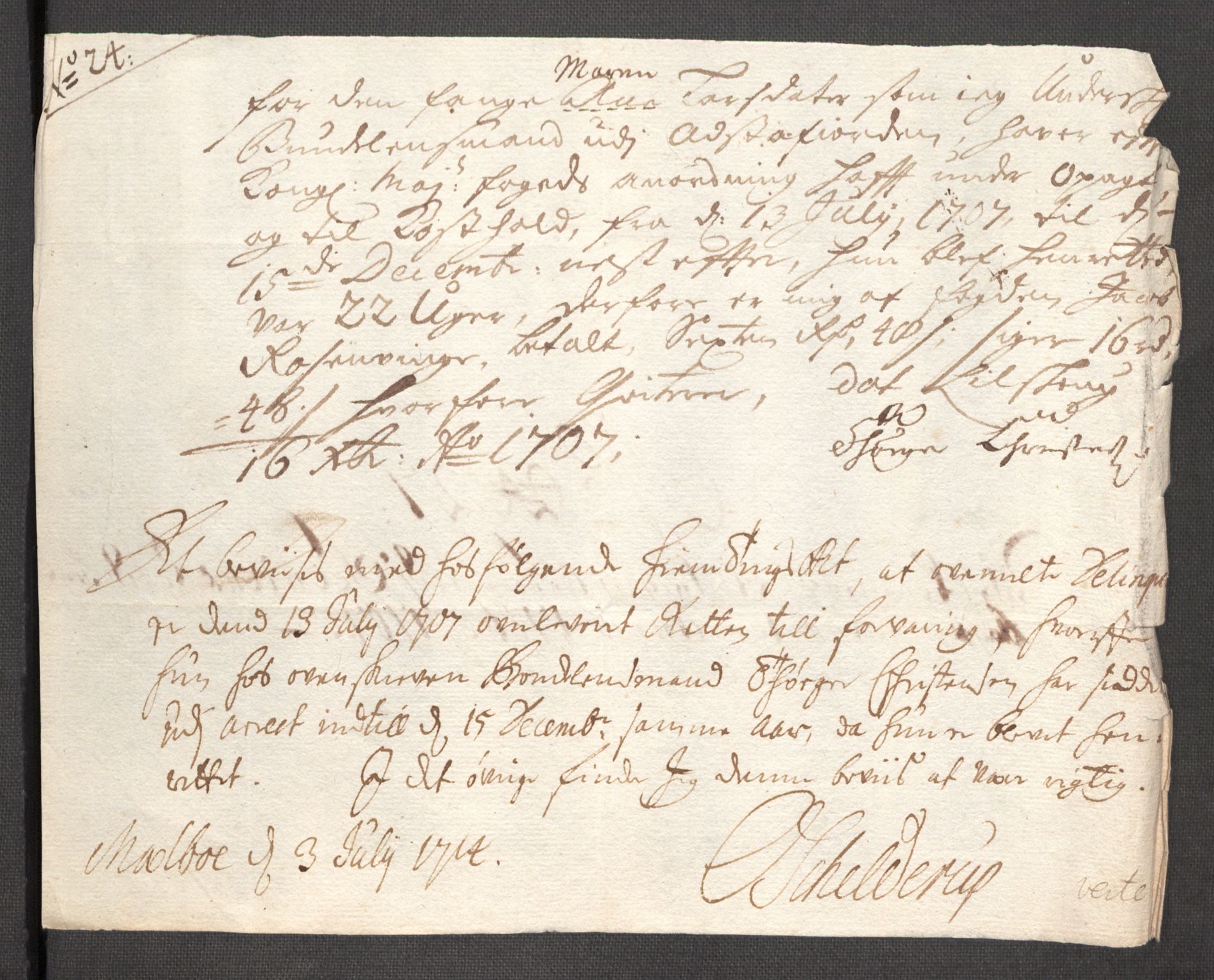 Rentekammeret inntil 1814, Reviderte regnskaper, Fogderegnskap, AV/RA-EA-4092/R68/L4756: Fogderegnskap Senja og Troms, 1705-1707, p. 507