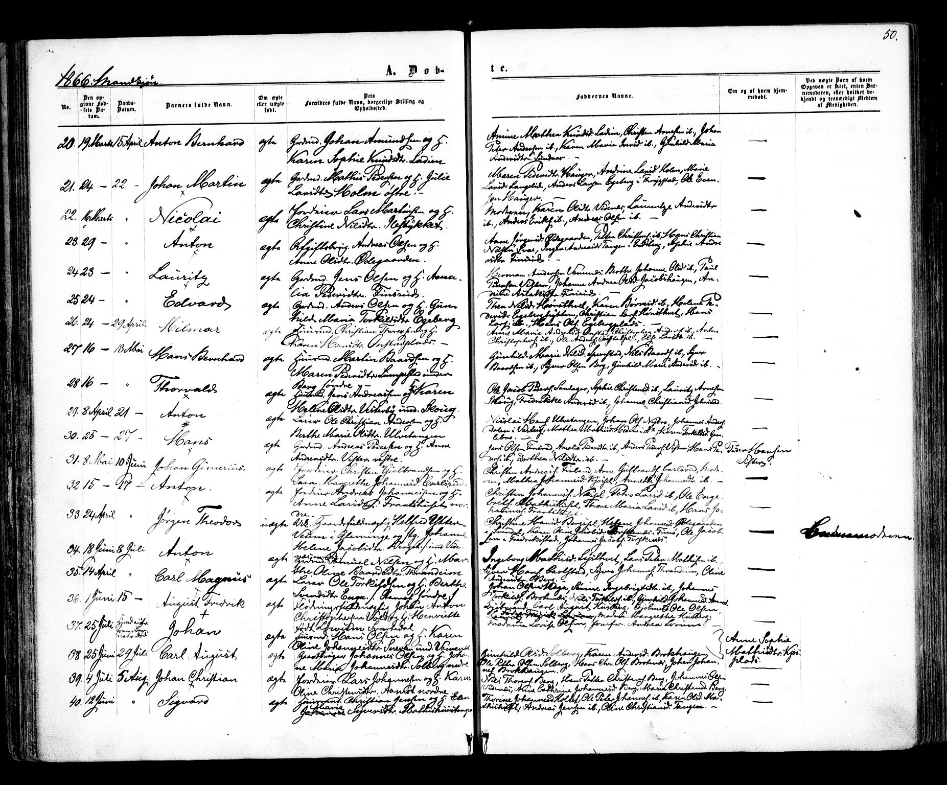 Skiptvet prestekontor Kirkebøker, AV/SAO-A-20009/F/Fa/L0007: Parish register (official) no. 7, 1861-1866, p. 50