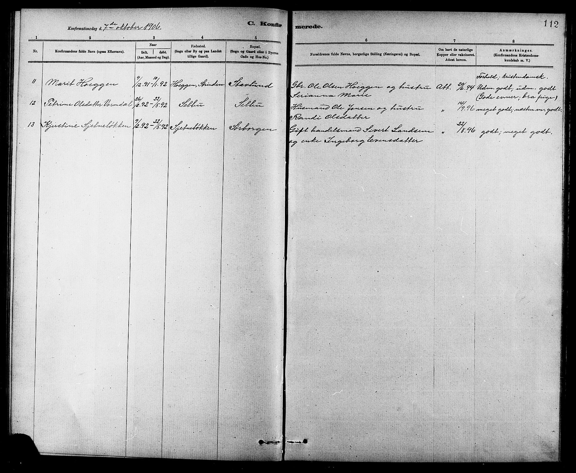 Ministerialprotokoller, klokkerbøker og fødselsregistre - Sør-Trøndelag, SAT/A-1456/618/L0452: Parish register (copy) no. 618C03, 1884-1906, p. 112