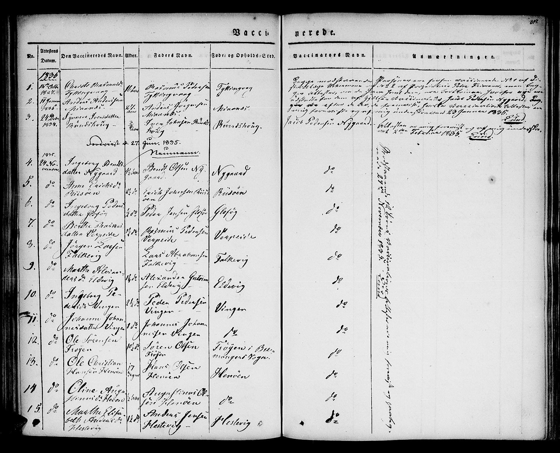 Davik sokneprestembete, AV/SAB-A-79701/H/Haa/Haaa/L0004: Parish register (official) no. A 4, 1830-1849, p. 317