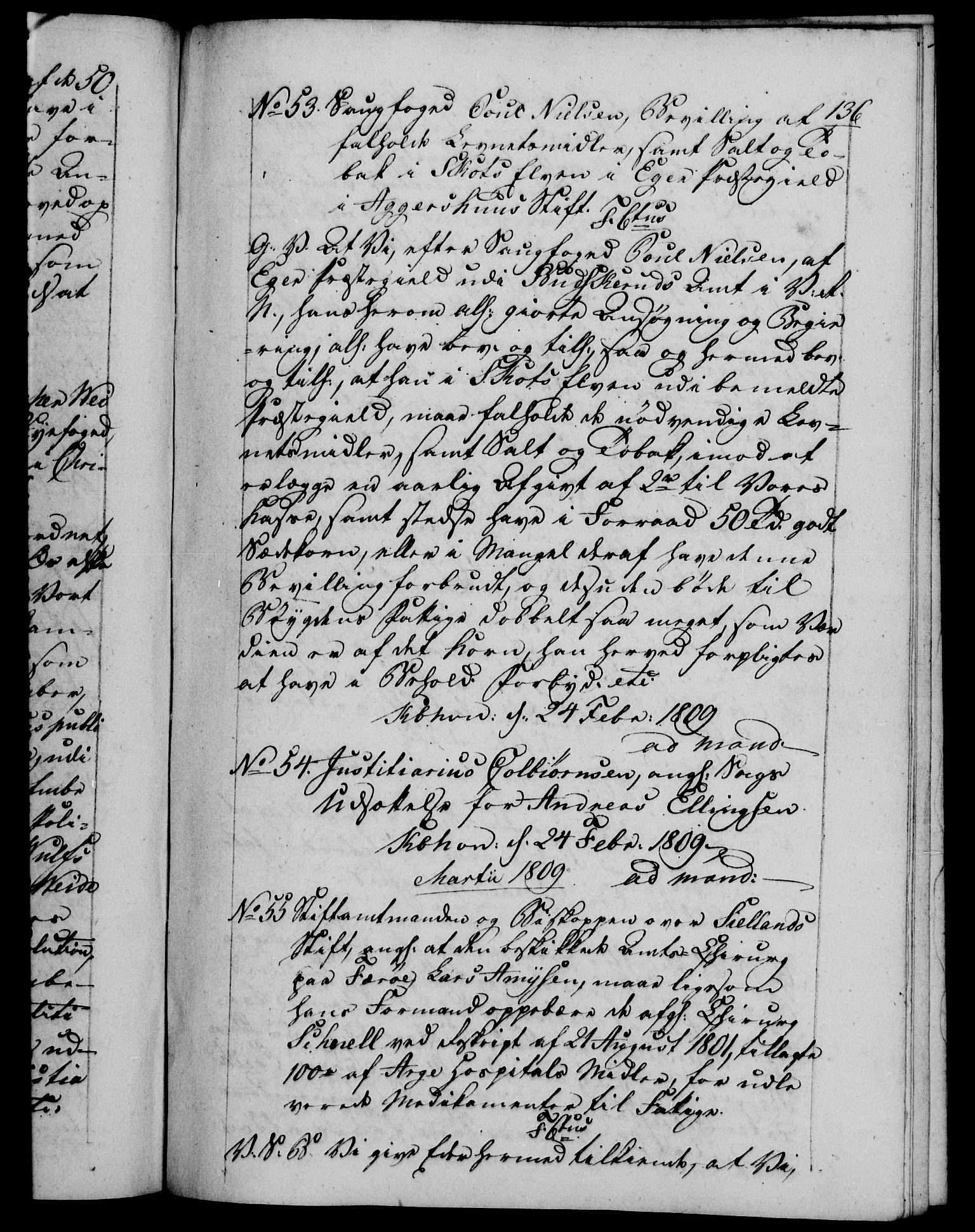 Danske Kanselli 1800-1814, RA/EA-3024/H/Hf/Hfb/Hfba/L0004: Registranter, 1808-1810, p. 136a