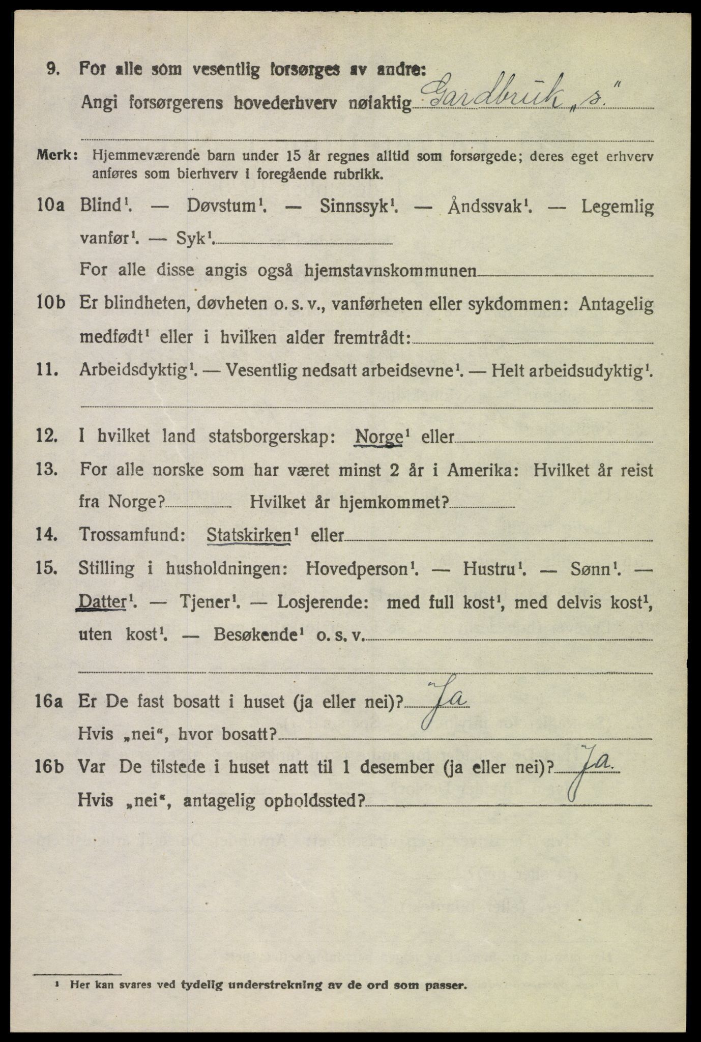 SAH, 1920 census for Øyer, 1920, p. 4260