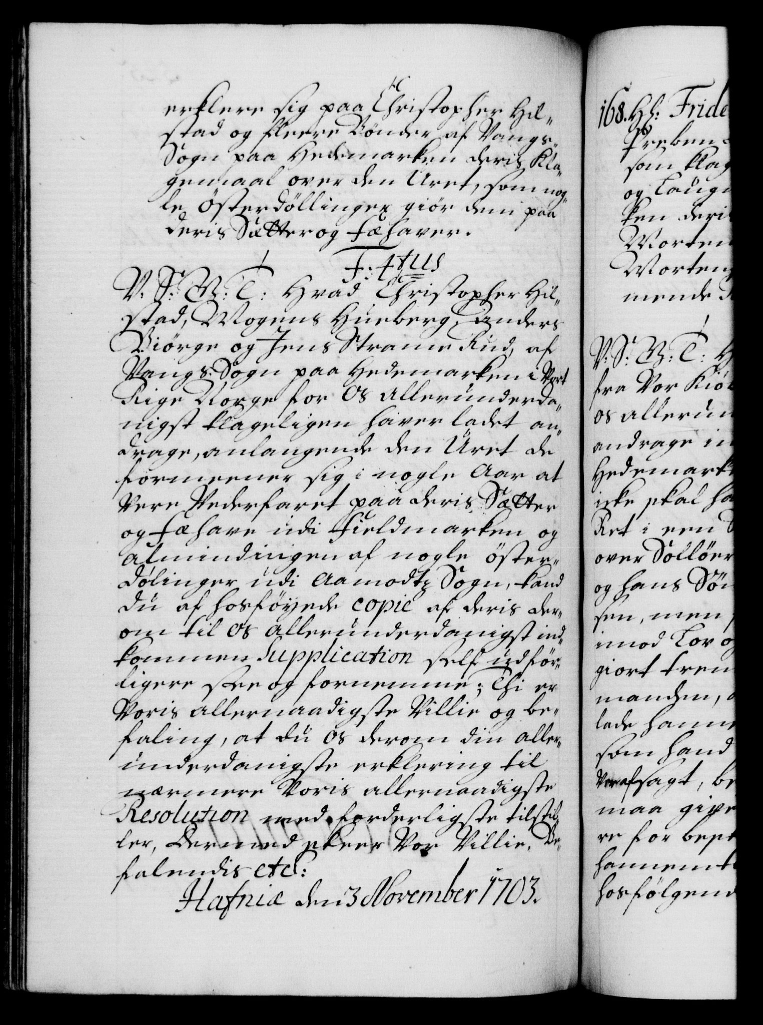 Danske Kanselli 1572-1799, AV/RA-EA-3023/F/Fc/Fca/Fcab/L0016: Norske tegnelser, 1699-1703, p. 545b