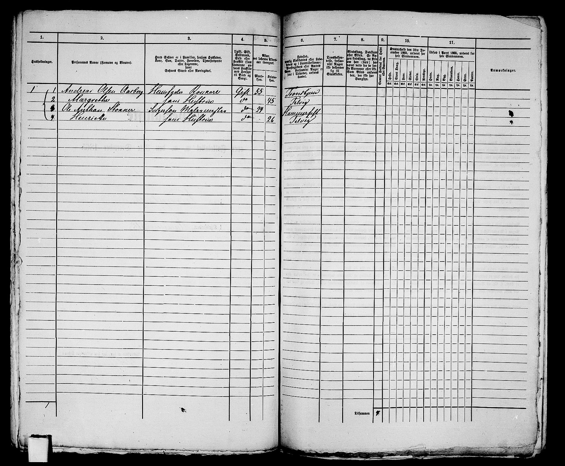 RA, 1865 census for Hammerfest/Hammerfest, 1865, p. 176