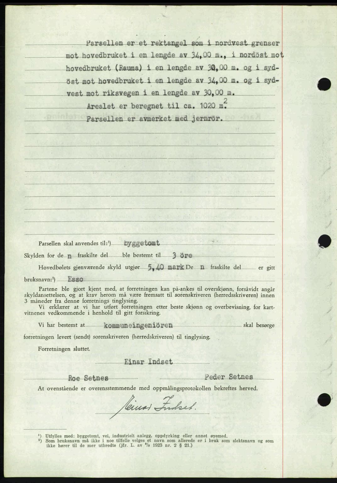 Romsdal sorenskriveri, AV/SAT-A-4149/1/2/2C: Mortgage book no. A21, 1946-1946, Diary no: : 2848/1946