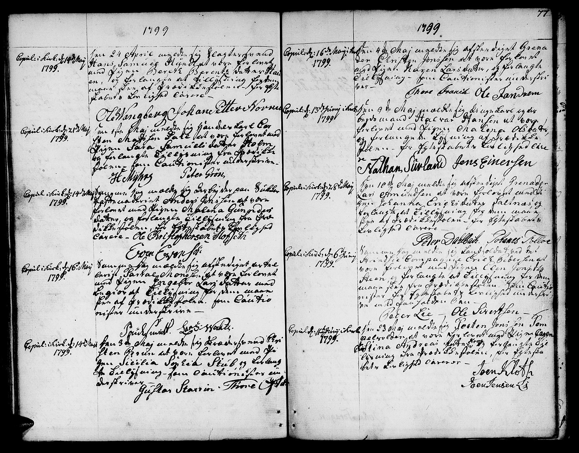 Ministerialprotokoller, klokkerbøker og fødselsregistre - Sør-Trøndelag, SAT/A-1456/601/L0041: Parish register (official) no. 601A09, 1784-1801, p. 77