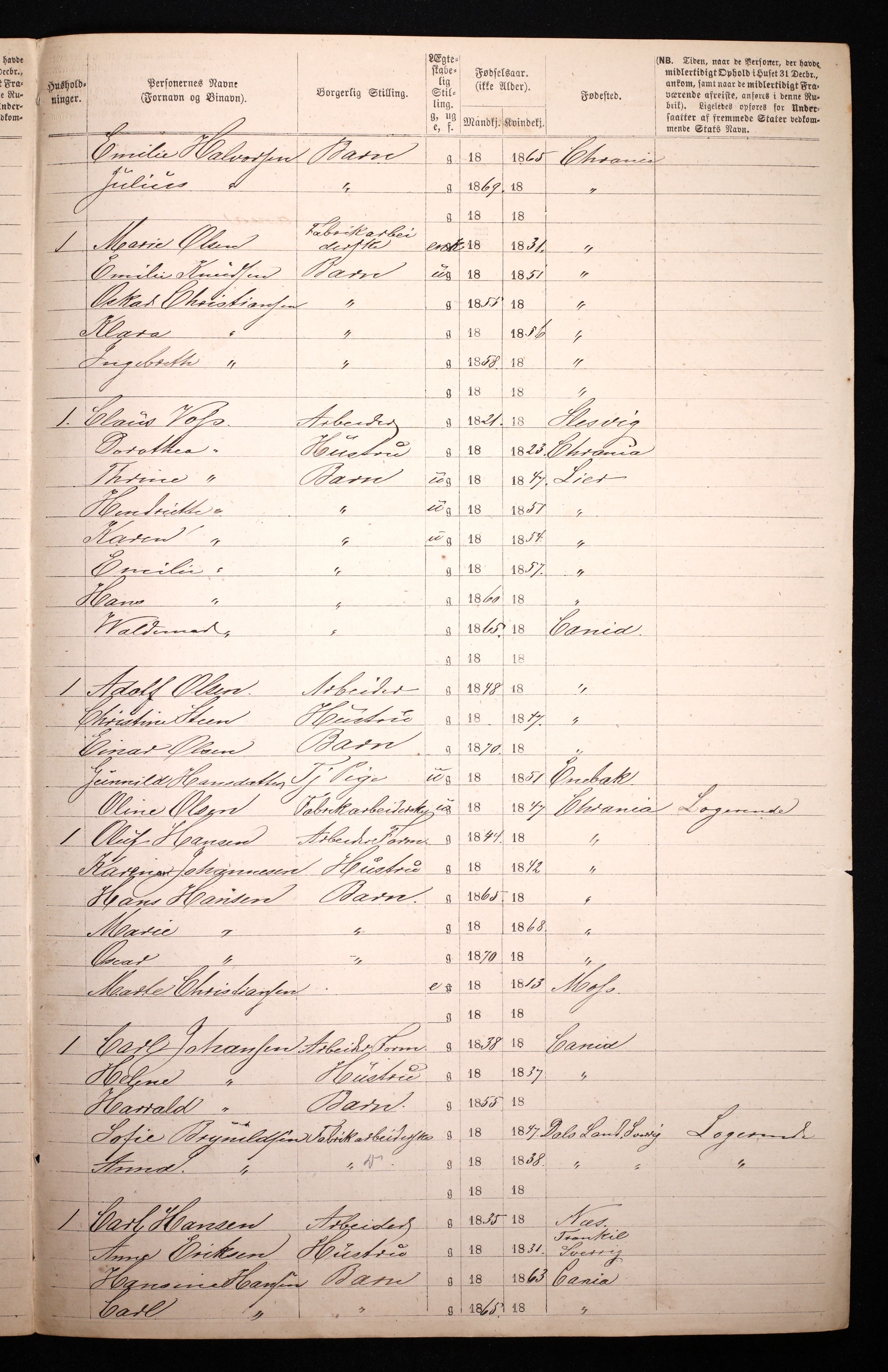 RA, 1870 census for 0301 Kristiania, 1870, p. 3172