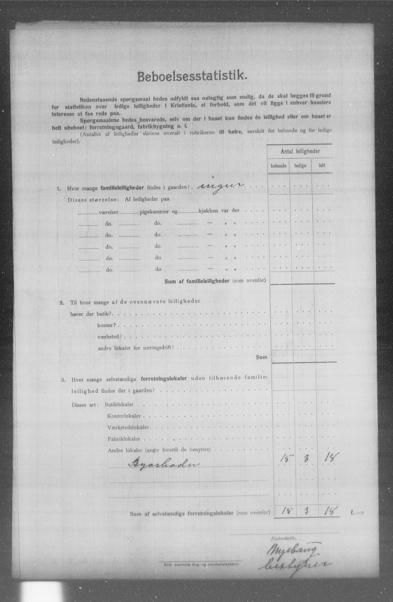 OBA, Municipal Census 1904 for Kristiania, 1904, p. 7044