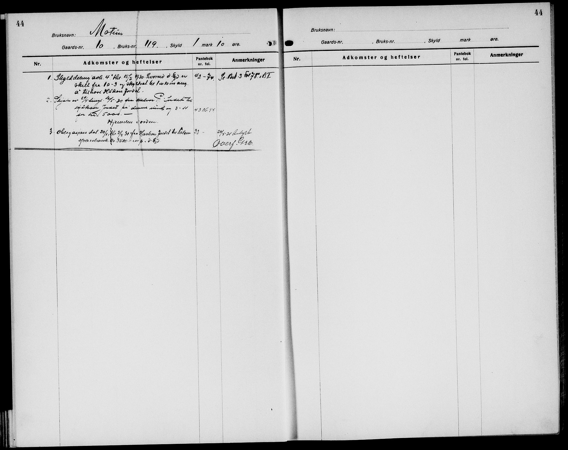 Nord-Østerdal tingrett, AV/SAH-TING-020/H/Ha/Hah/L0053: Mortgage register no. 6, 1929, p. 44