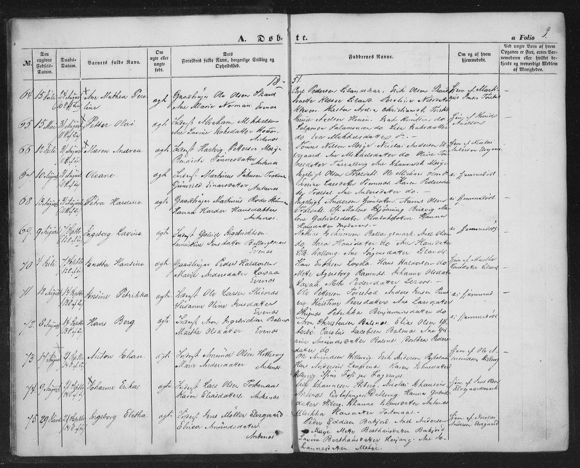 Ministerialprotokoller, klokkerbøker og fødselsregistre - Nordland, AV/SAT-A-1459/863/L0895: Parish register (official) no. 863A07, 1851-1860, p. 7