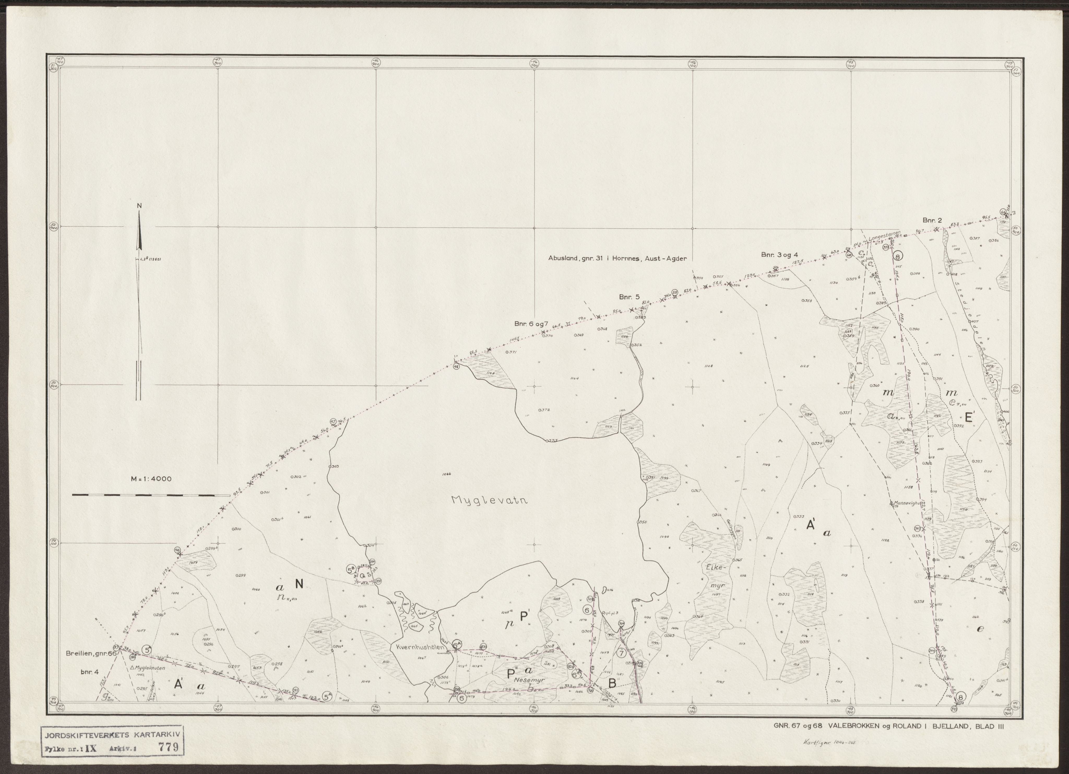 Jordskifteverkets kartarkiv, RA/S-3929/T, 1859-1988, p. 989