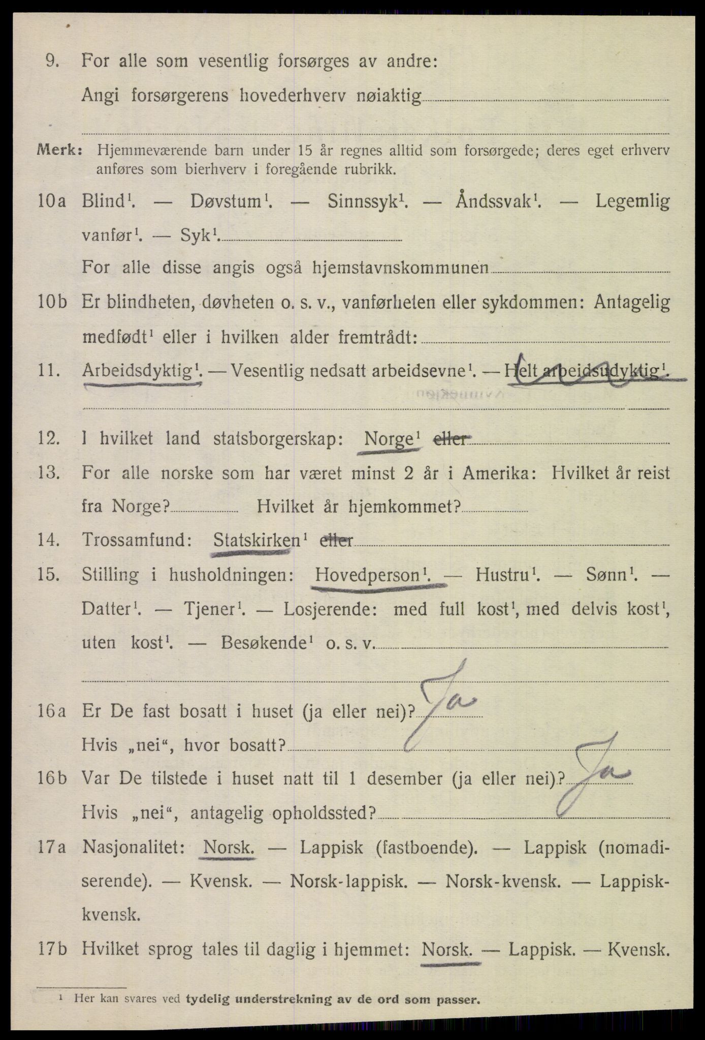 SAT, 1920 census for Meløy, 1920, p. 1476