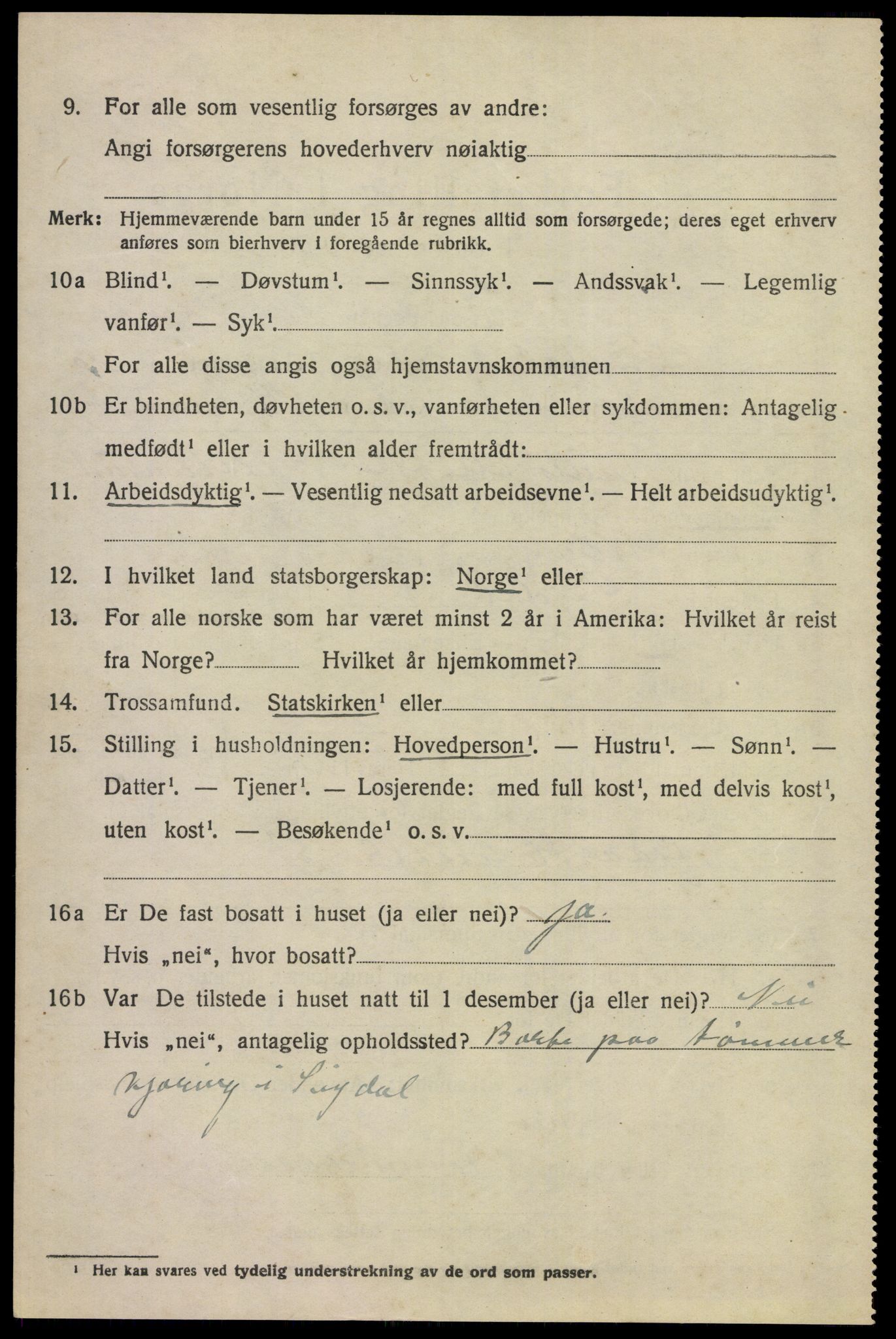 SAKO, 1920 census for Sigdal, 1920, p. 7051