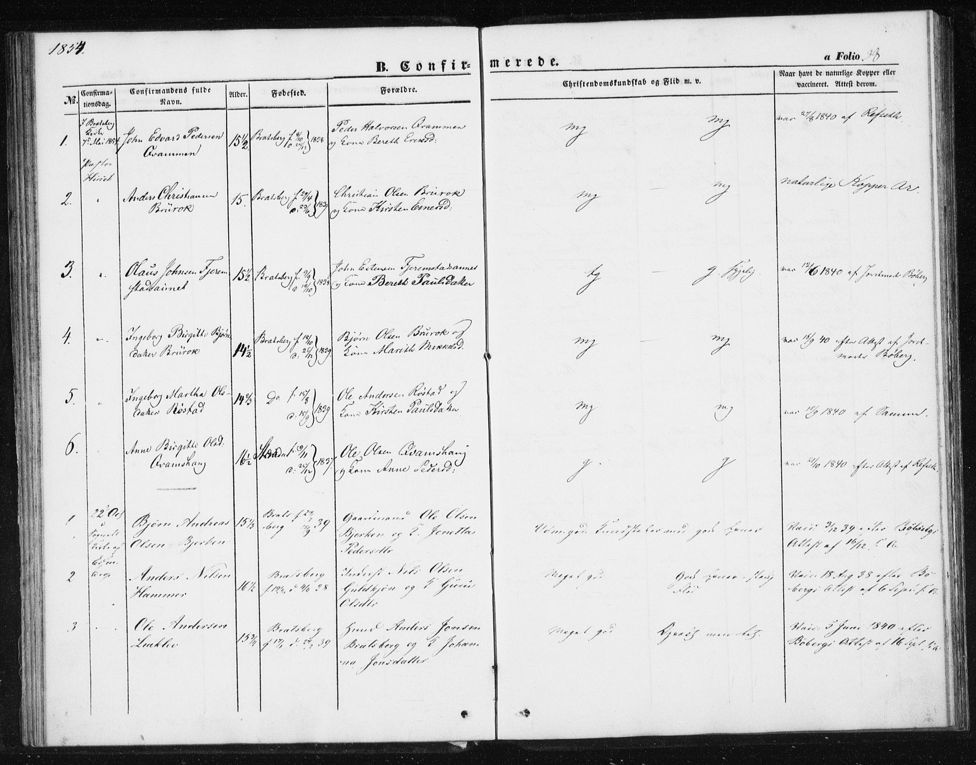 Ministerialprotokoller, klokkerbøker og fødselsregistre - Sør-Trøndelag, AV/SAT-A-1456/608/L0332: Parish register (official) no. 608A01, 1848-1861, p. 38