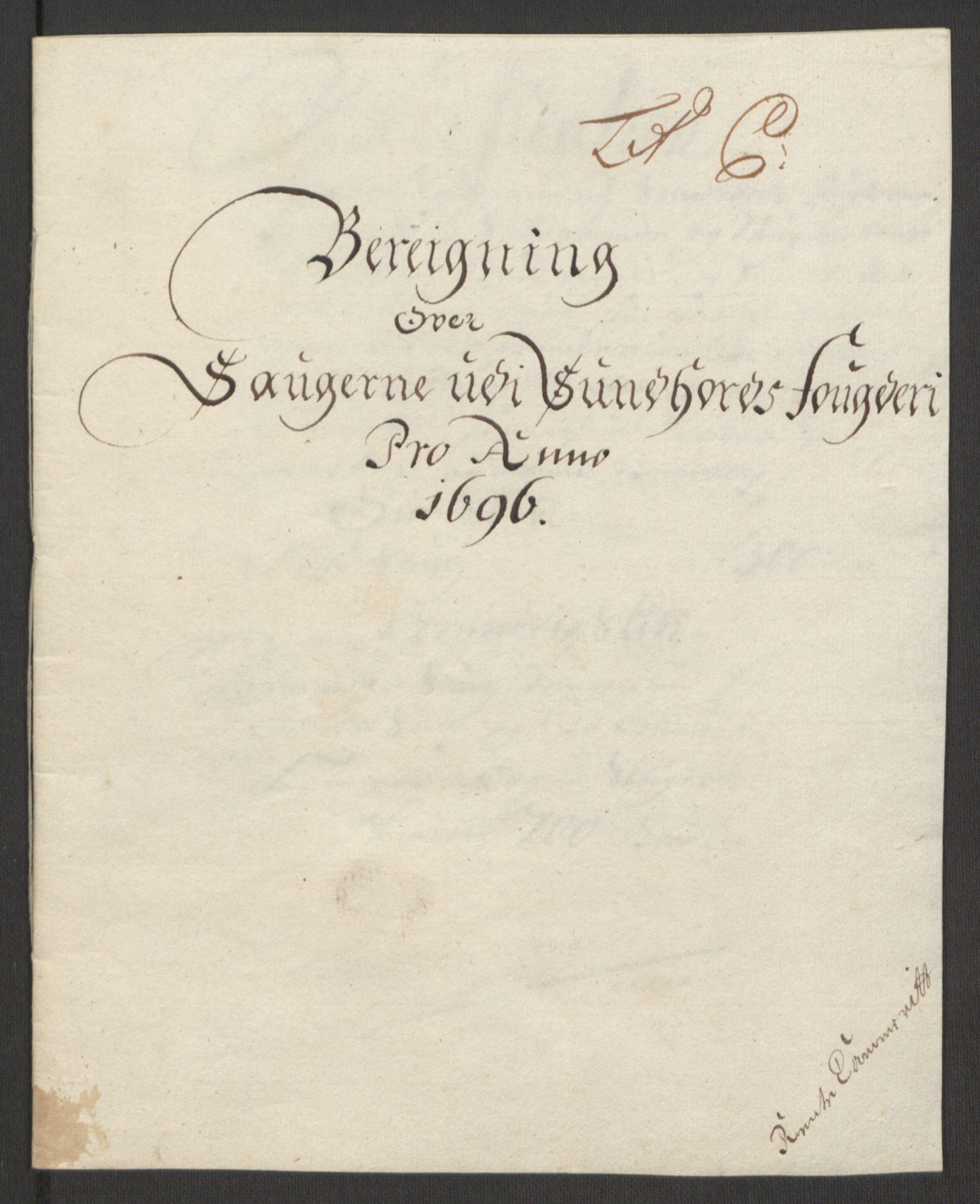 Rentekammeret inntil 1814, Reviderte regnskaper, Fogderegnskap, RA/EA-4092/R48/L2976: Fogderegnskap Sunnhordland og Hardanger, 1695-1696, p. 359
