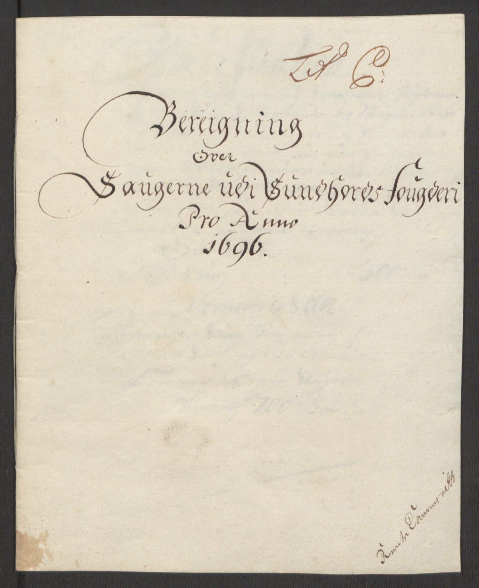 Rentekammeret inntil 1814, Reviderte regnskaper, Fogderegnskap, AV/RA-EA-4092/R48/L2976: Fogderegnskap Sunnhordland og Hardanger, 1695-1696, p. 359