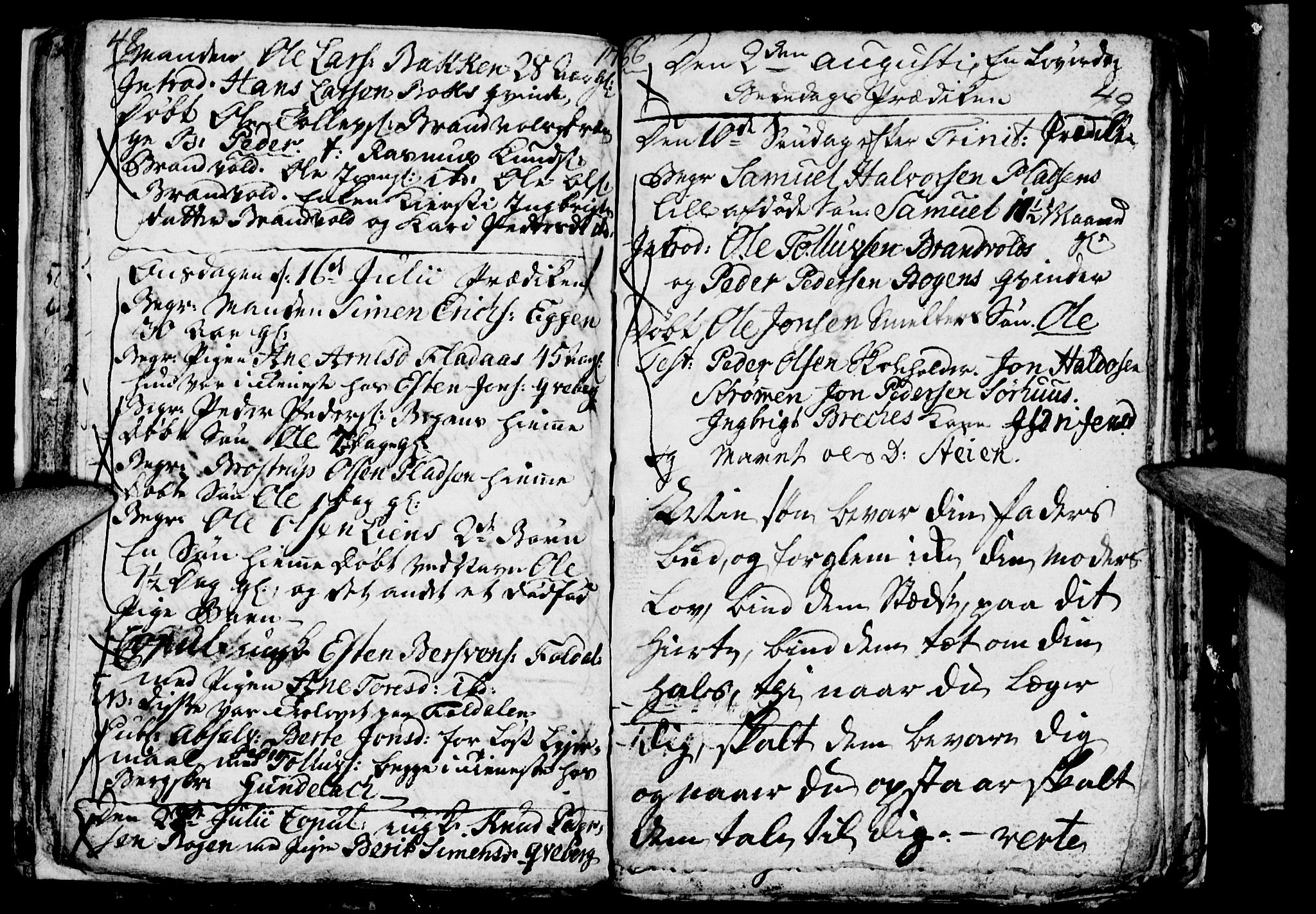 Tynset prestekontor, SAH/PREST-058/H/Ha/Haa/L0007: Parish register (official) no. 7, 1764-1769, p. 48-49
