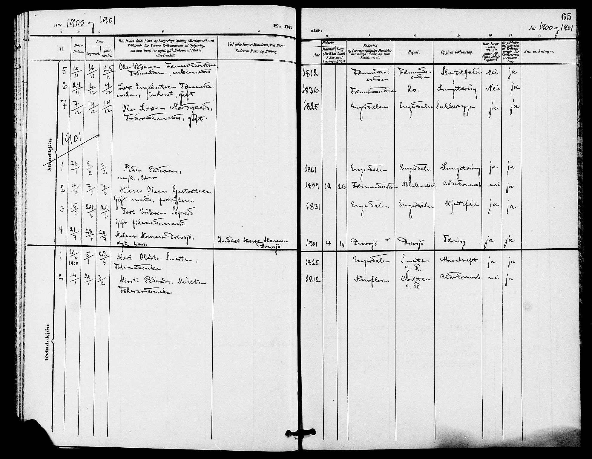 Rendalen prestekontor, SAH/PREST-054/H/Ha/Haa/L0008: Parish register (official) no. 8, 1898-1910, p. 65