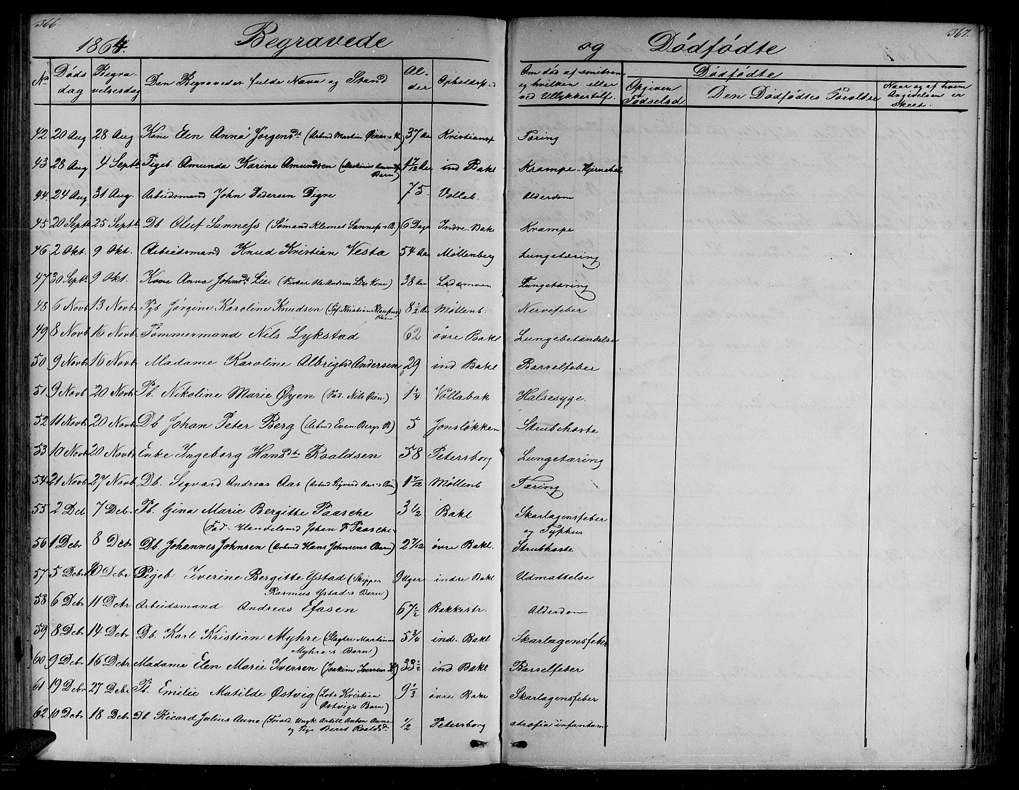 Ministerialprotokoller, klokkerbøker og fødselsregistre - Sør-Trøndelag, AV/SAT-A-1456/604/L0219: Parish register (copy) no. 604C02, 1851-1869, p. 366-367