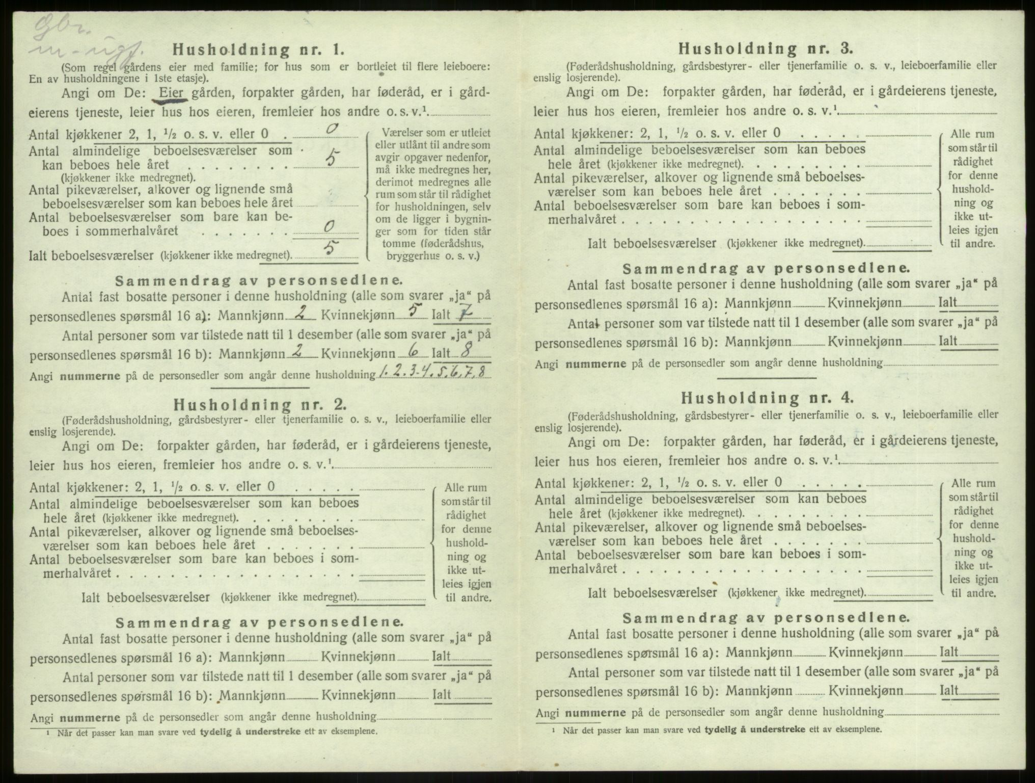 SAB, 1920 census for Kinn, 1920, p. 1087